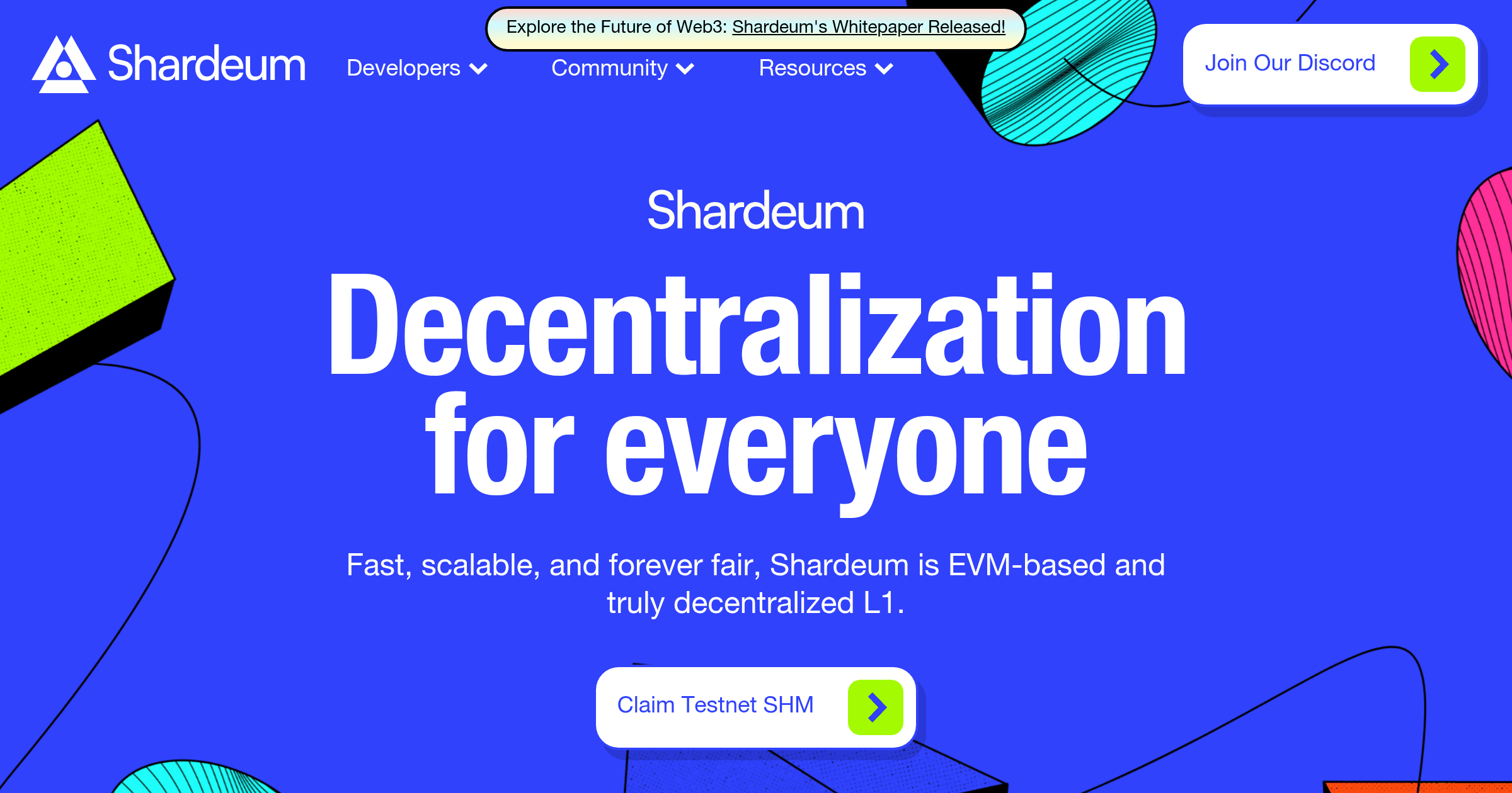 Shardeum Website Design OG image