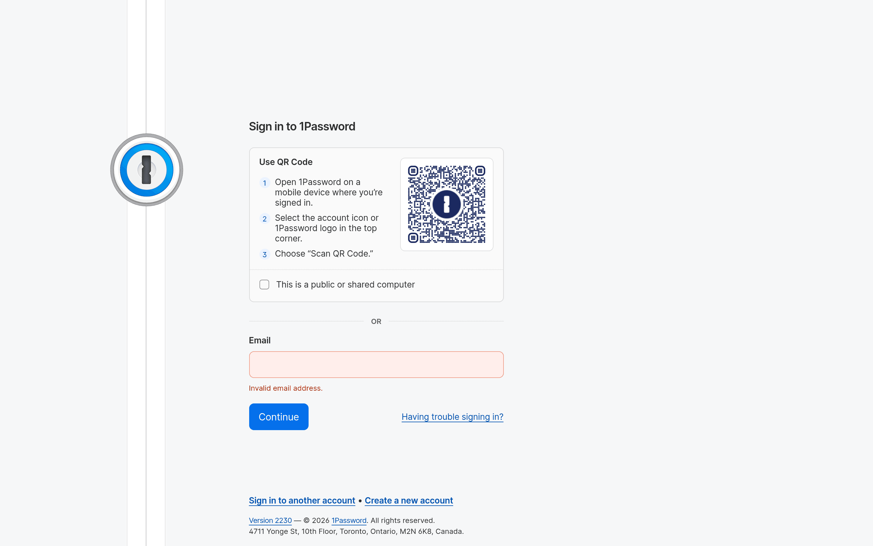 1Password Future landing page screenshot