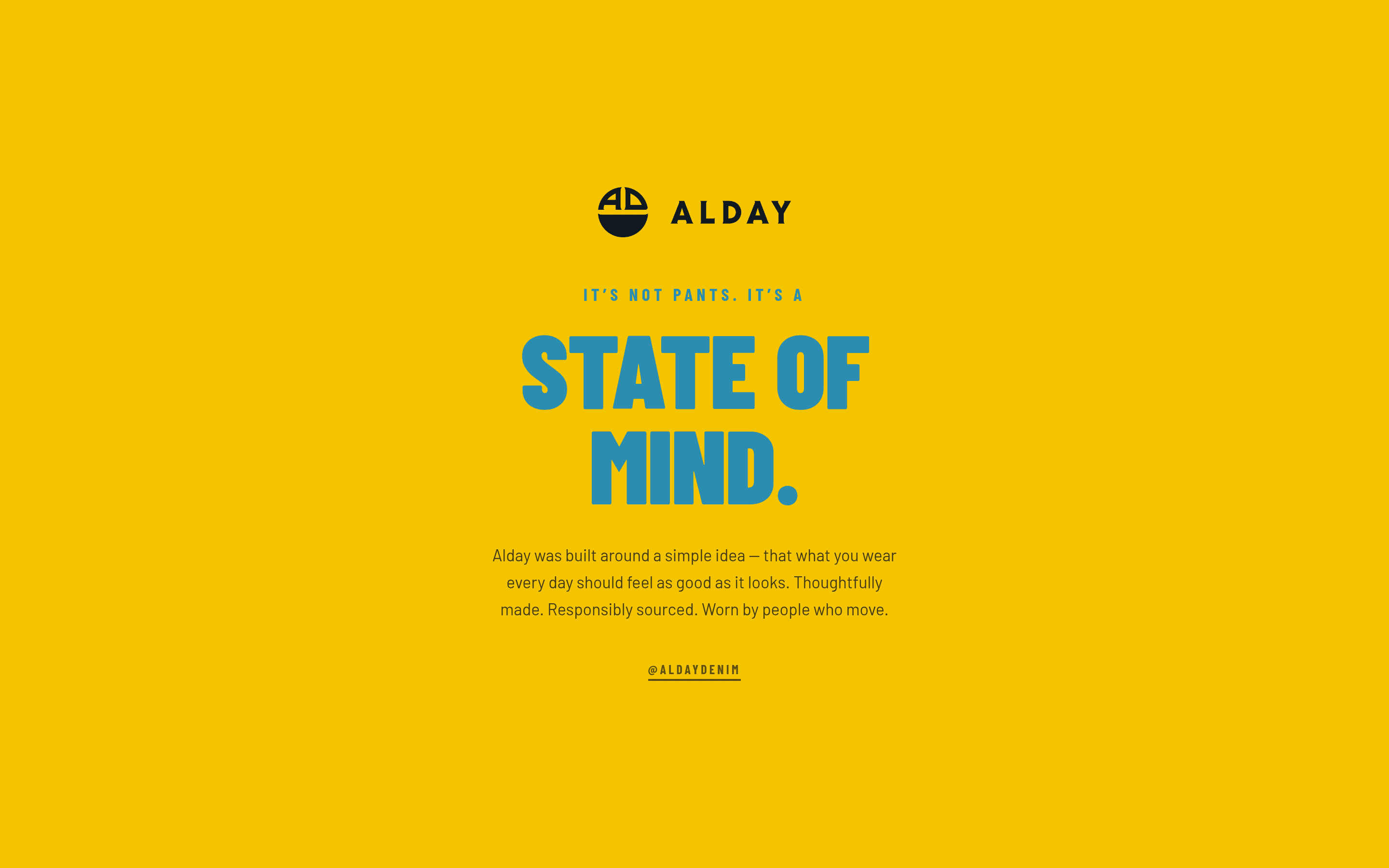 Alday landing page screenshot