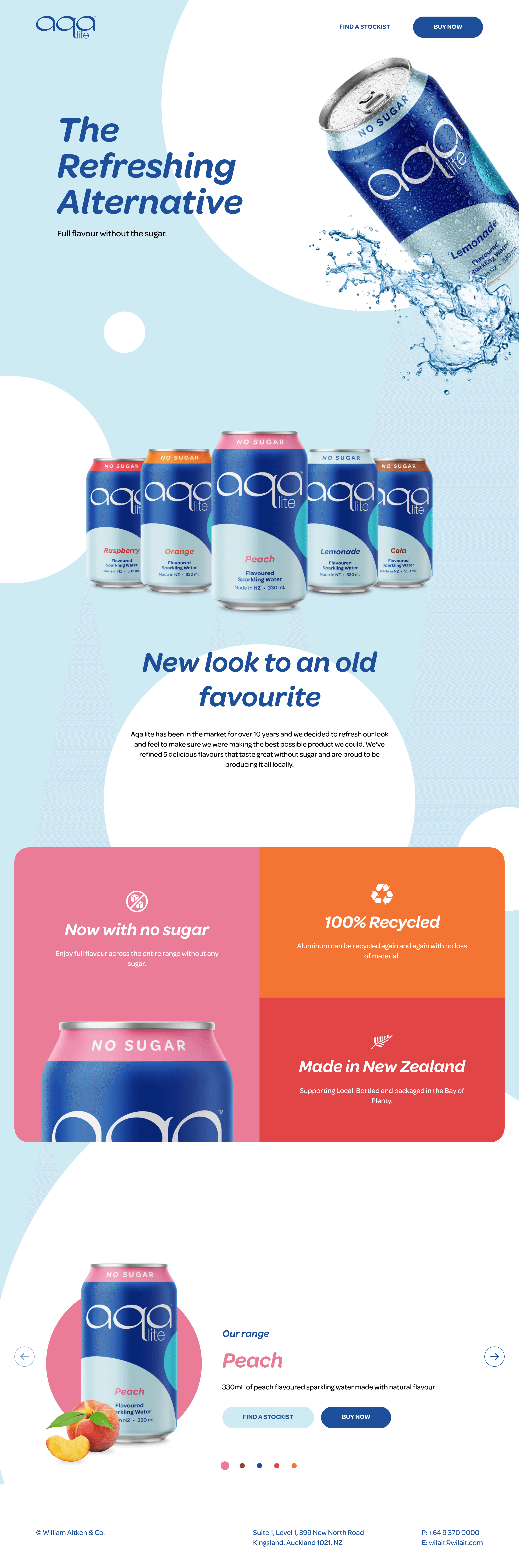 Aqa Lite landing page screenshot