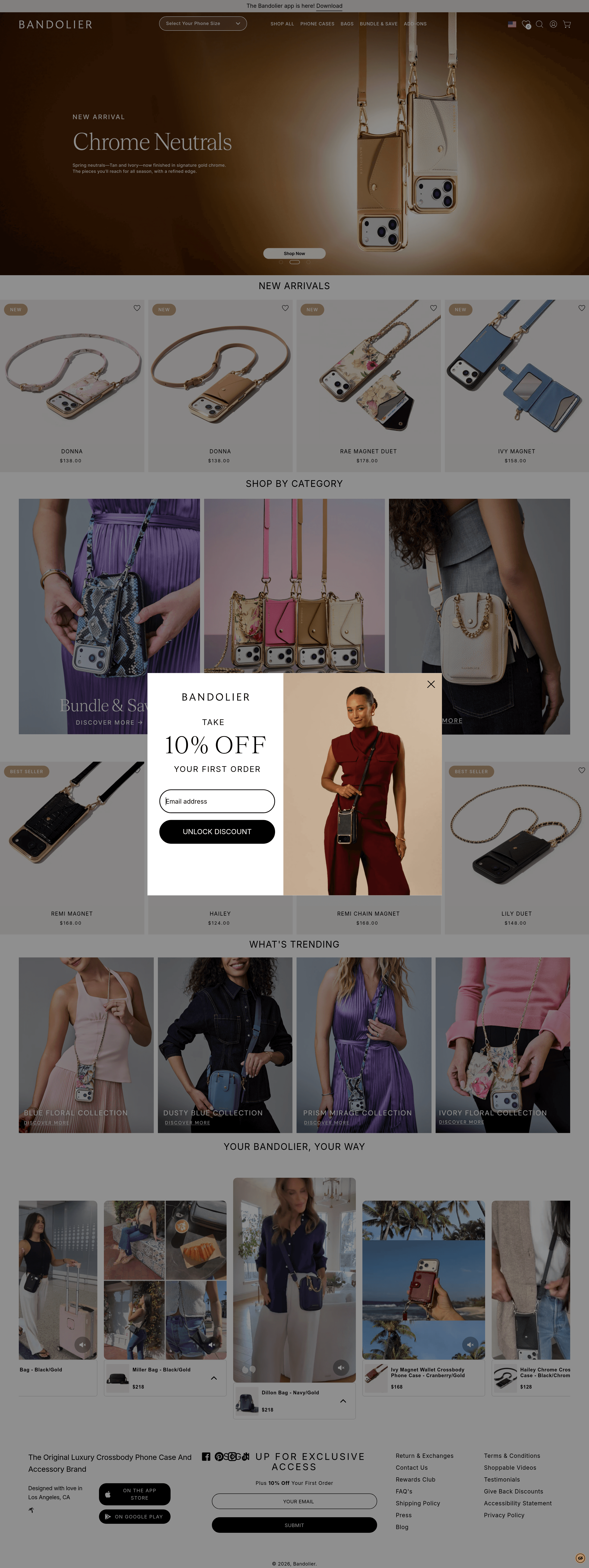 Bandolierstyle landing page screenshot
