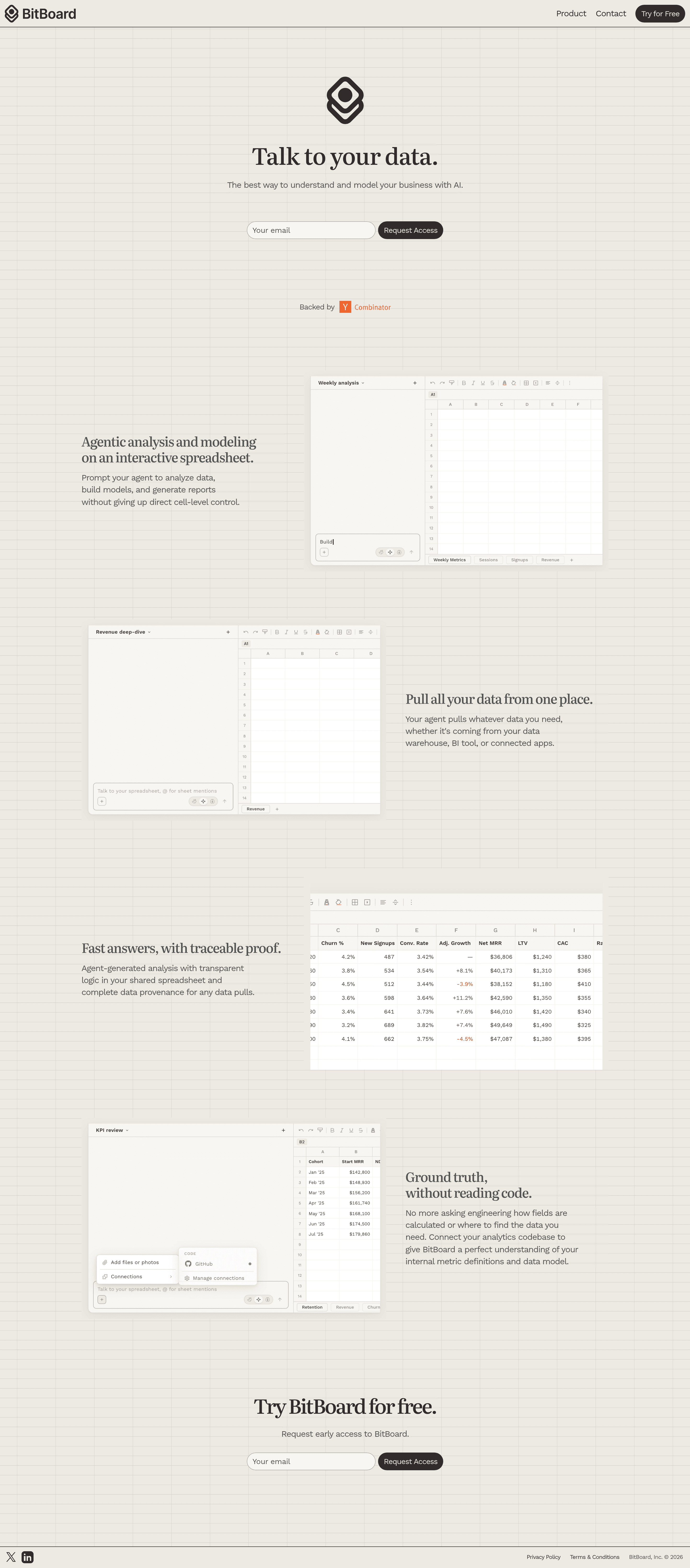 BitBoard landing page screenshot