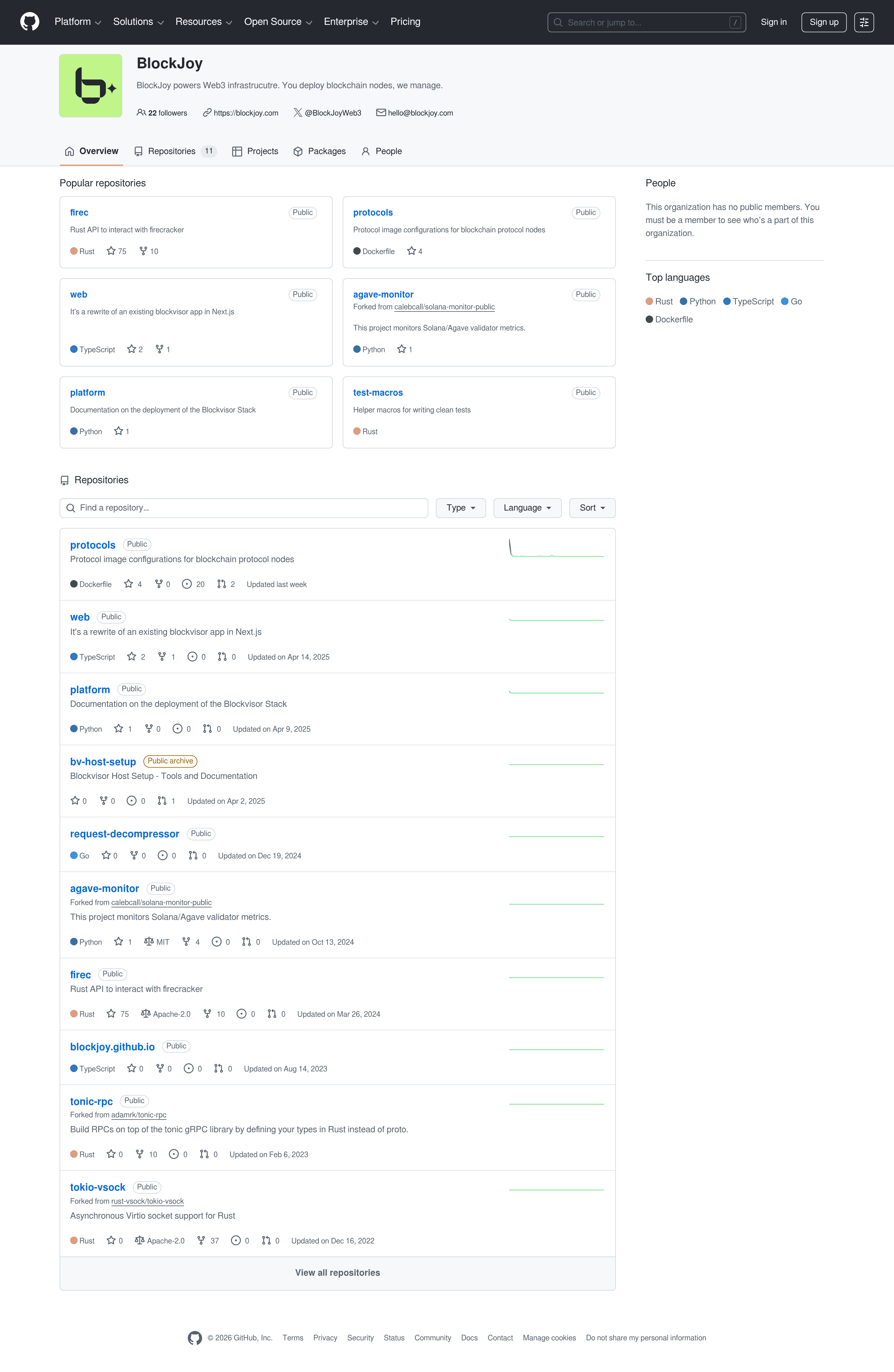 BlockJoy landing page screenshot