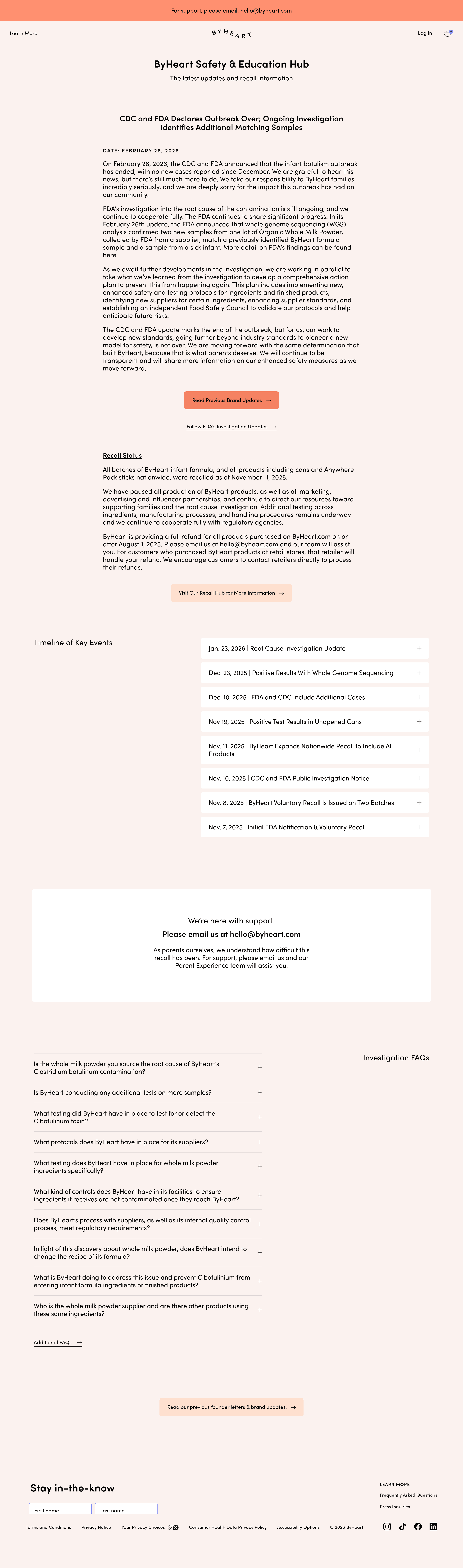 Byheart landing page screenshot