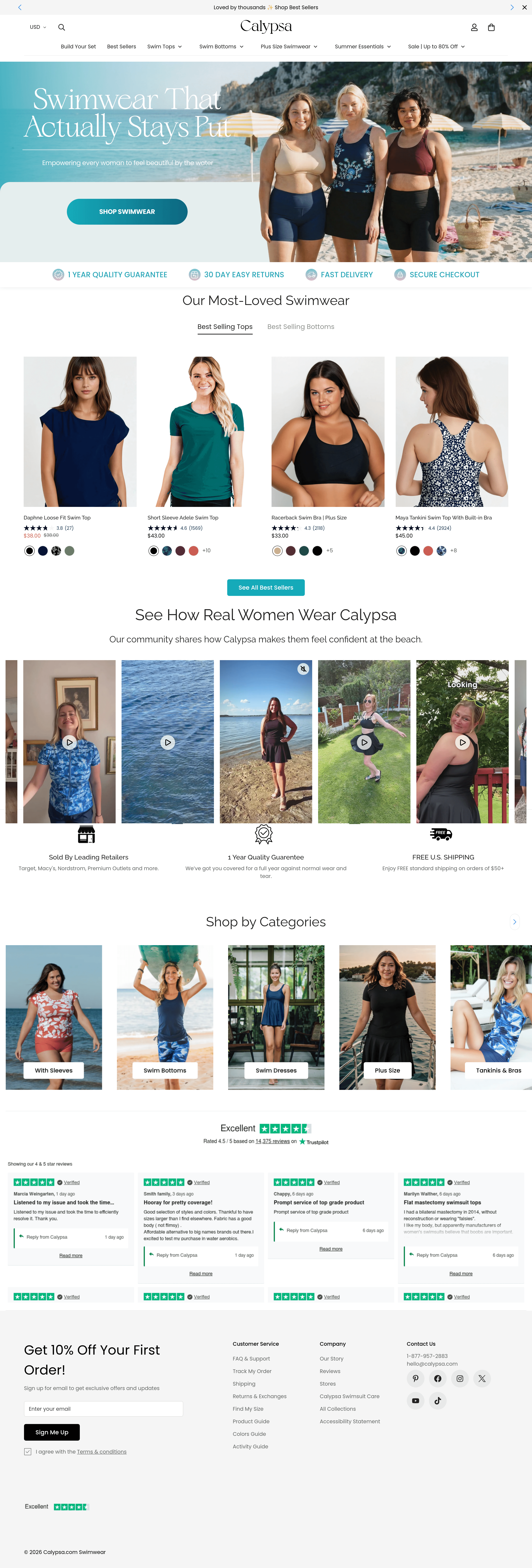 Calypsa landing page screenshot