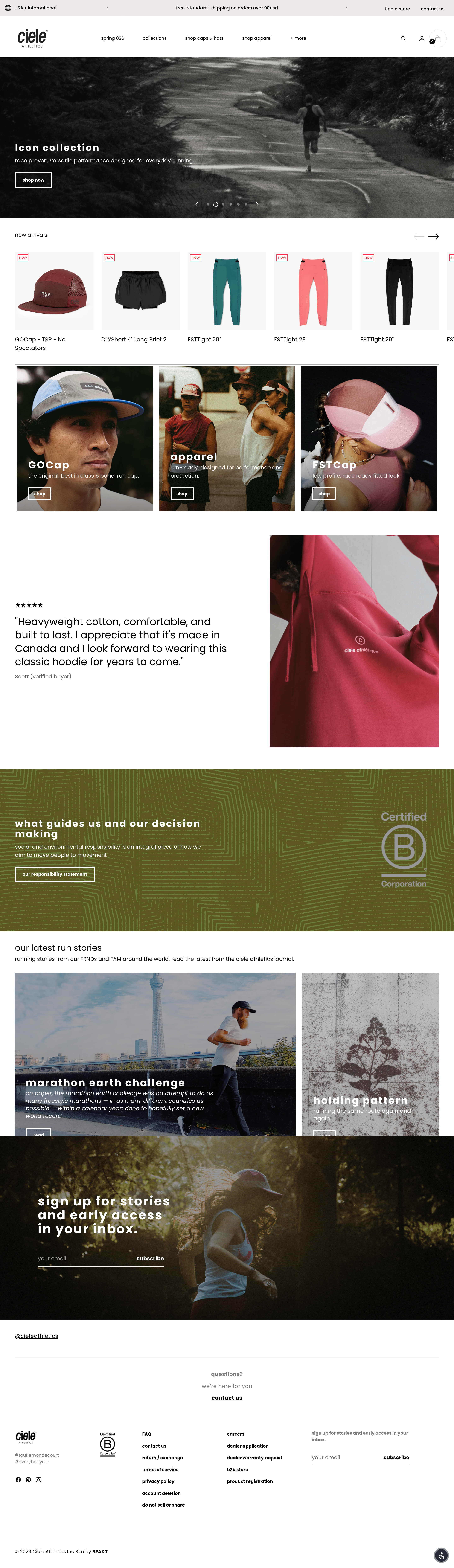 Ciele landing page screenshot