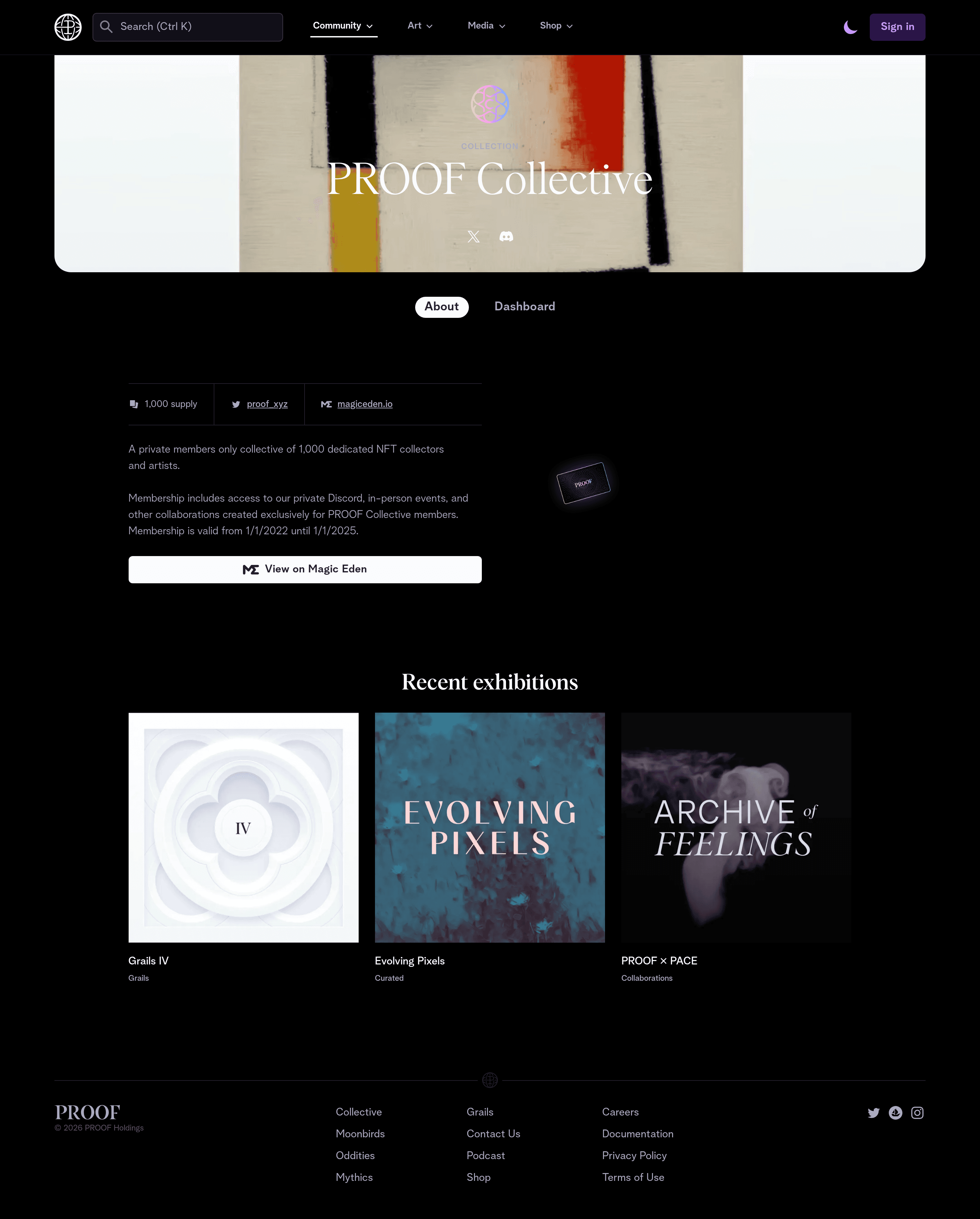 Collective landing page screenshot