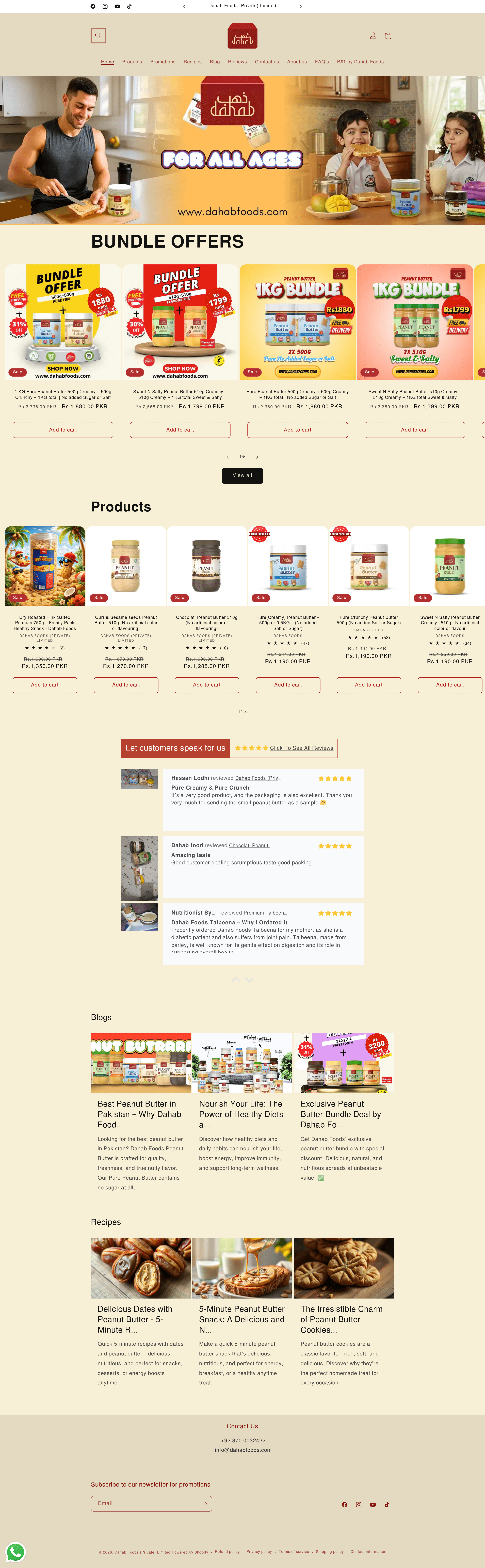 Dahab Foods landing page screenshot