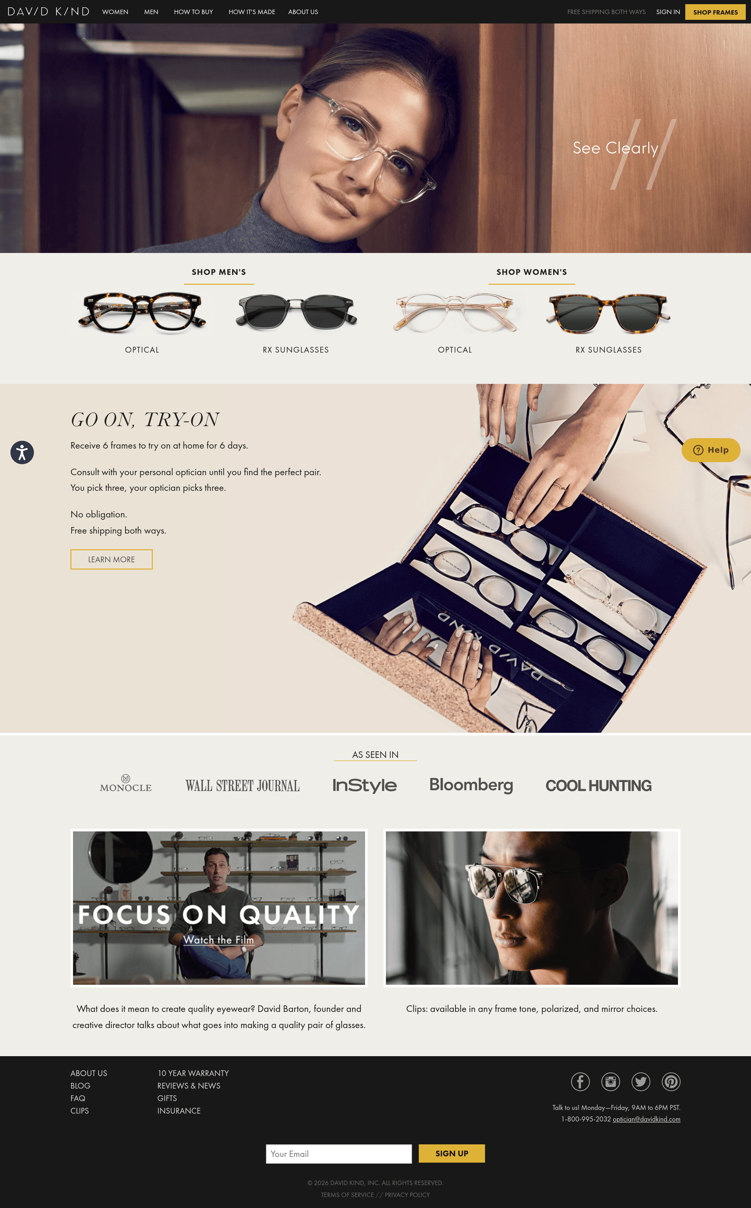 Davidkind landing page screenshot