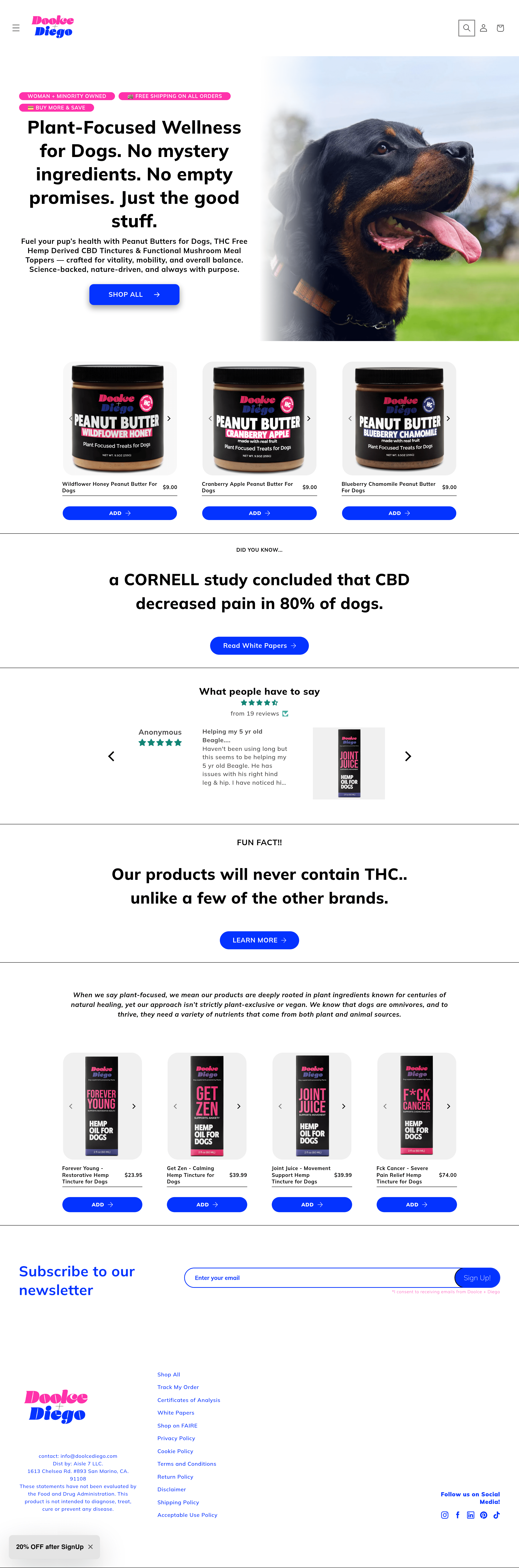 Doolcediego landing page screenshot