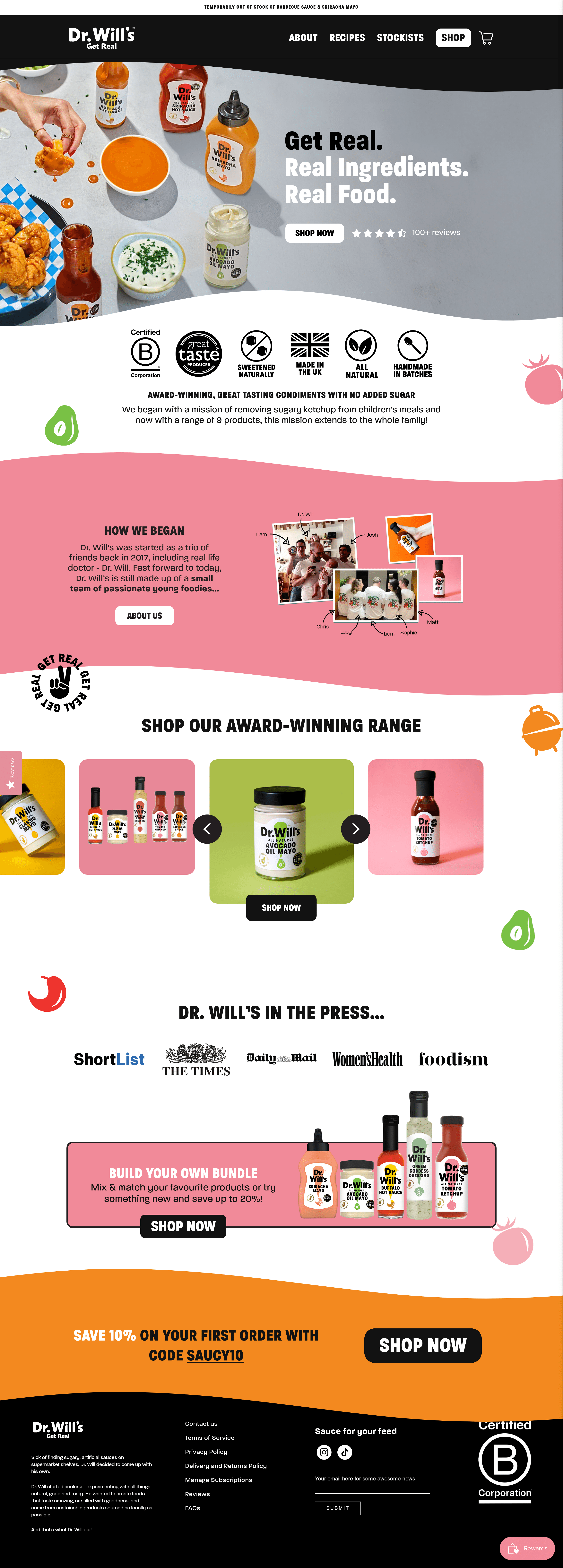 Dr Wills landing page screenshot