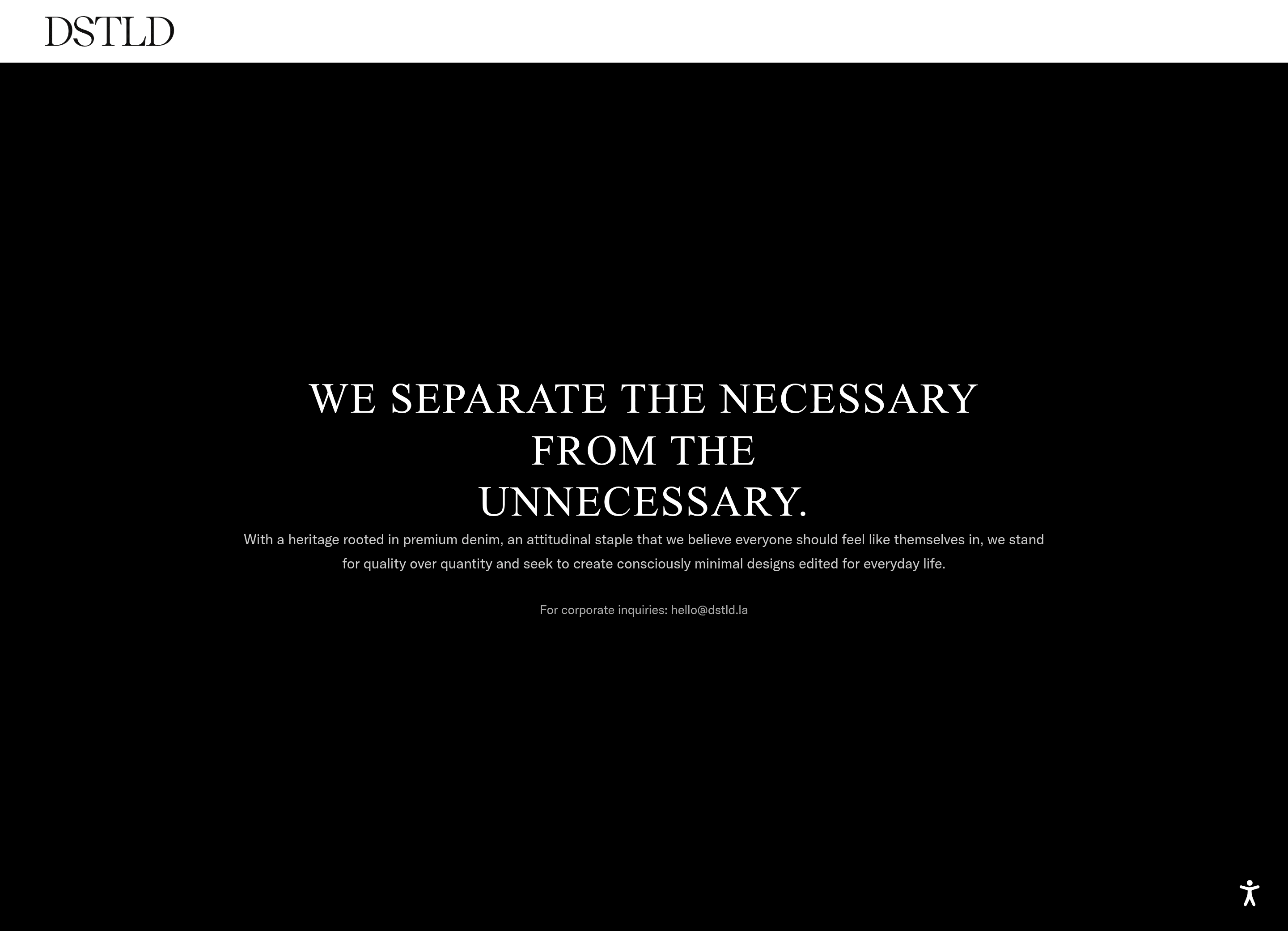 Dstld landing page screenshot