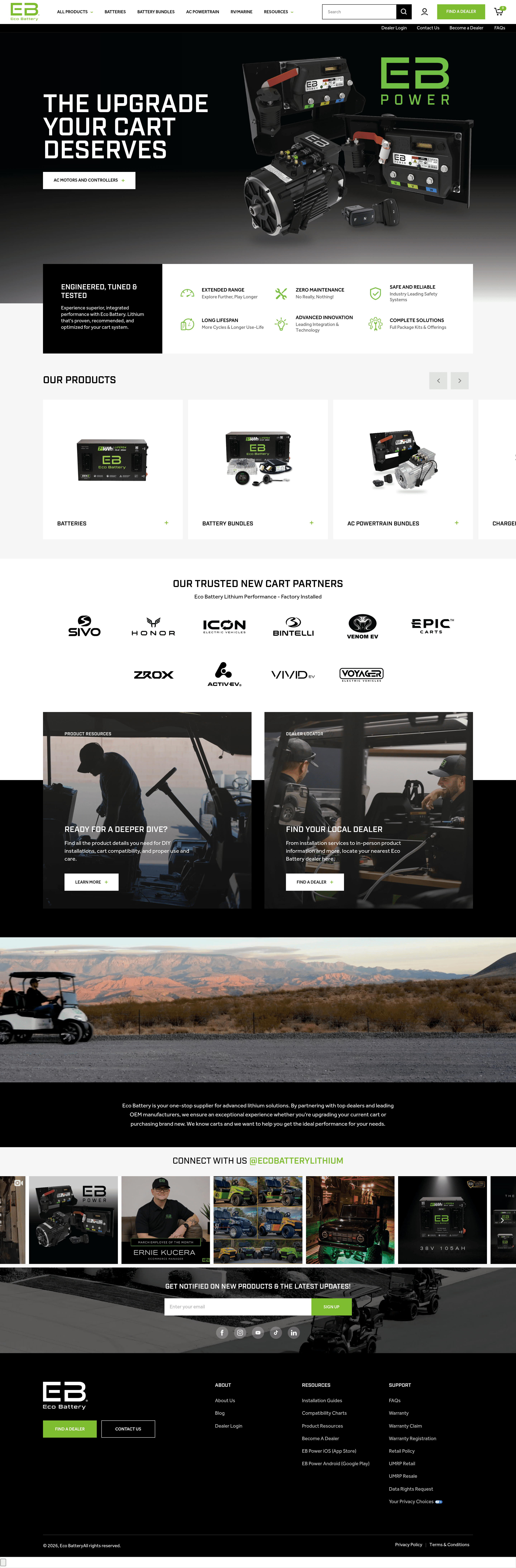 Ecobattery landing page screenshot