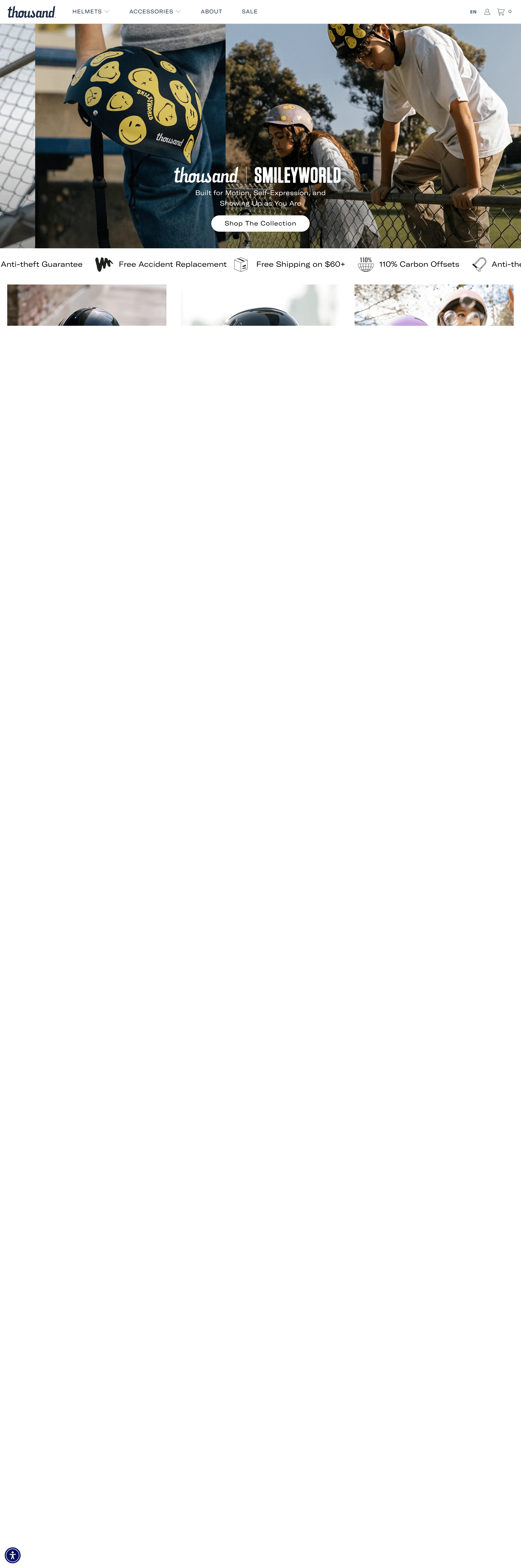 Explorethousand landing page screenshot