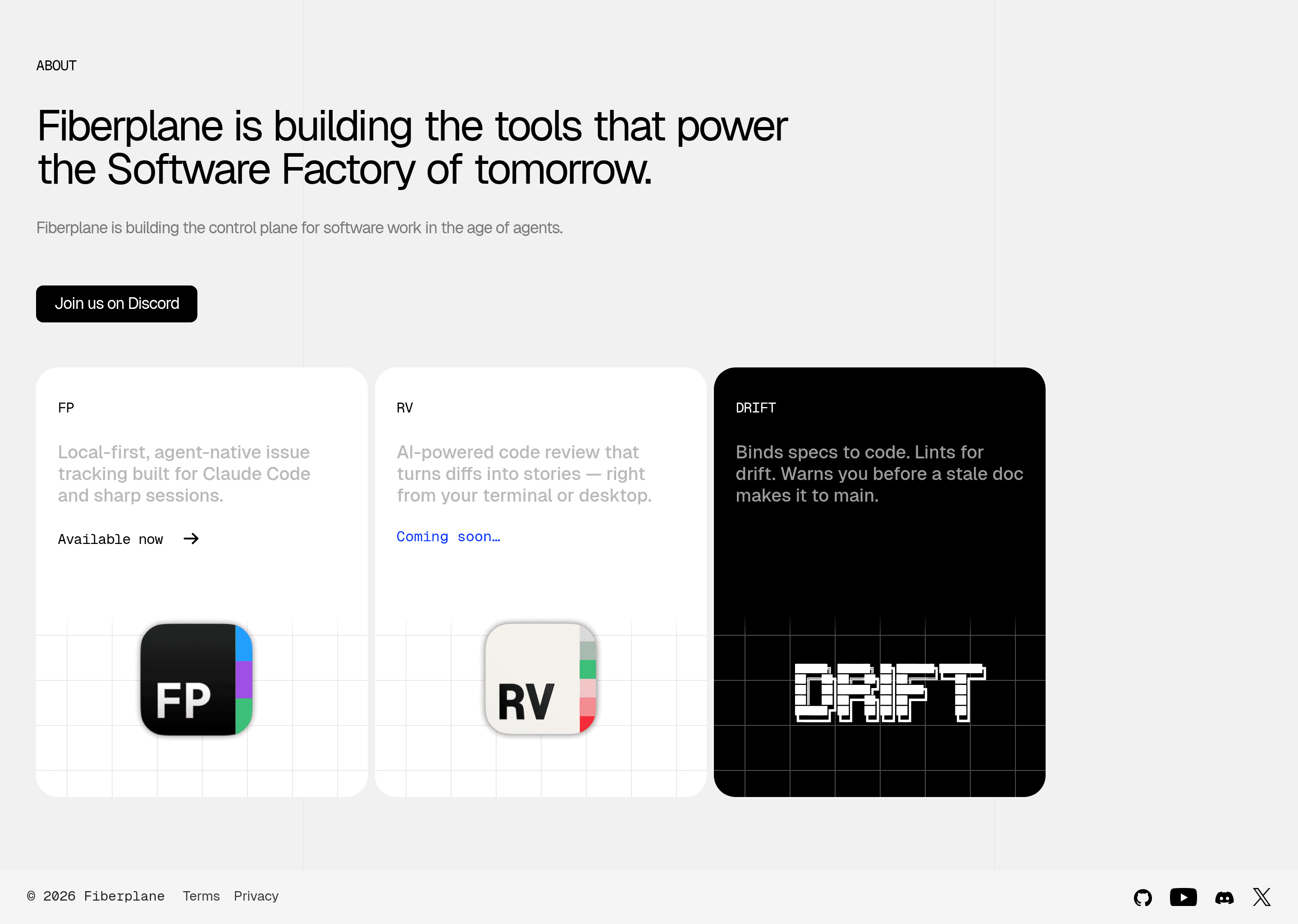 Fiberplane landing page screenshot