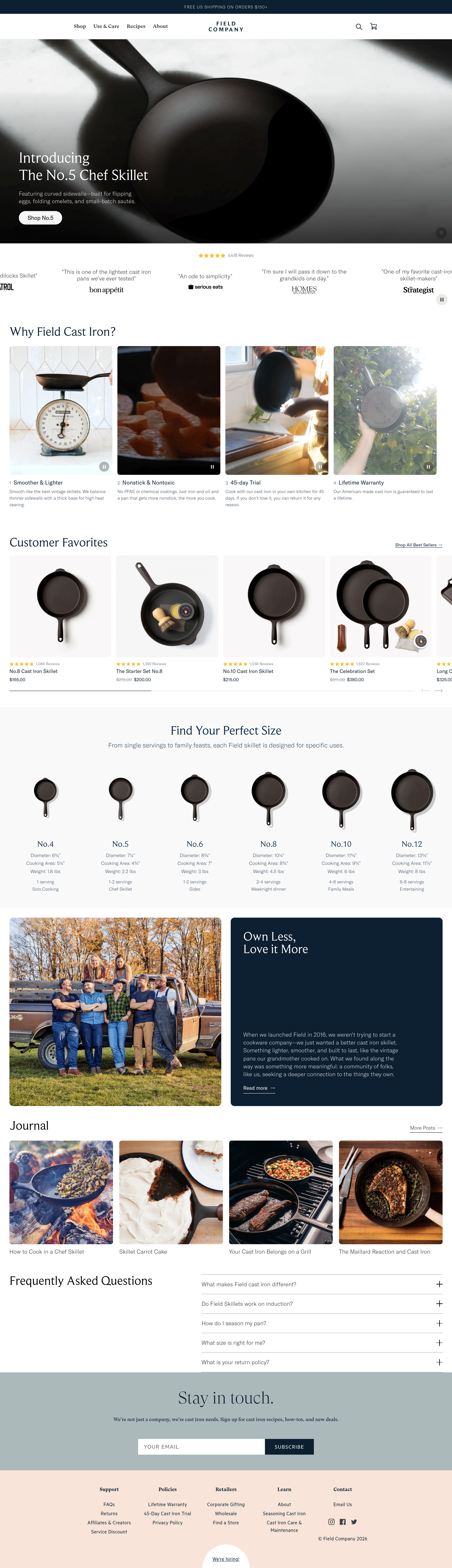 Fieldcompany landing page screenshot