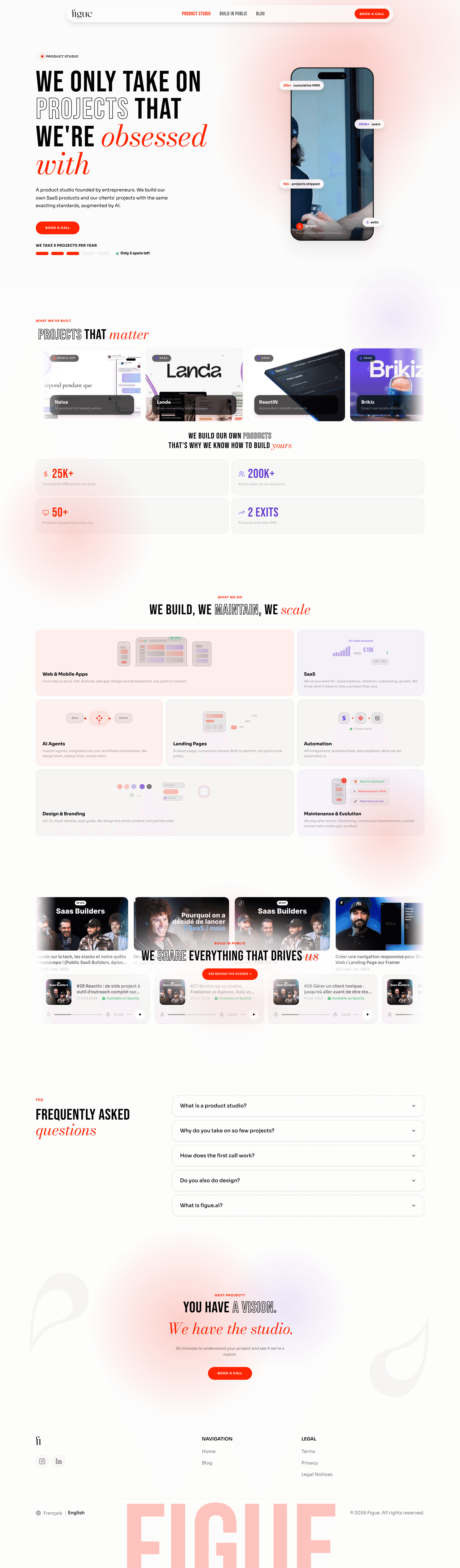 Figue landing page screenshot