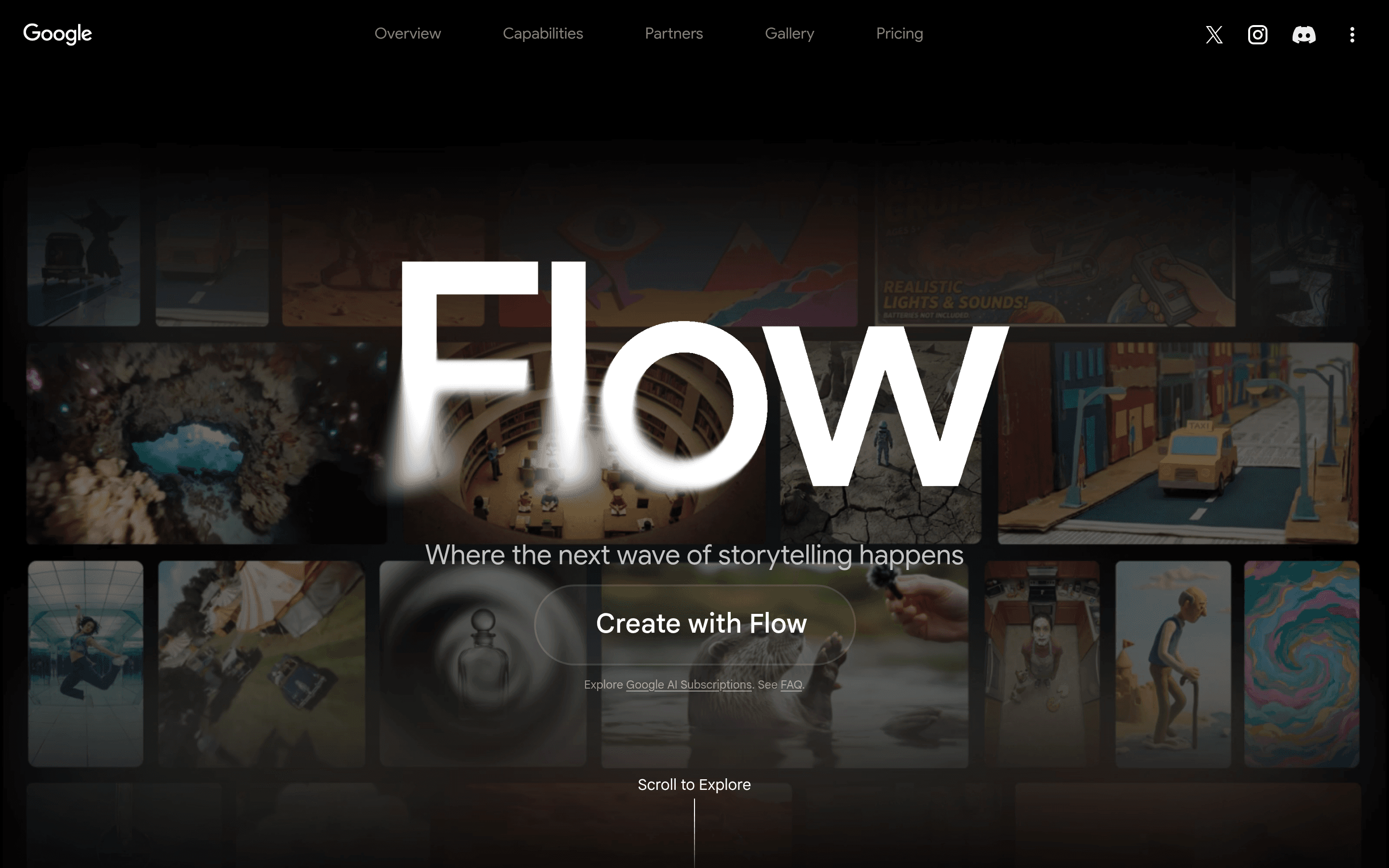 Flow Website Design landing page screenshot