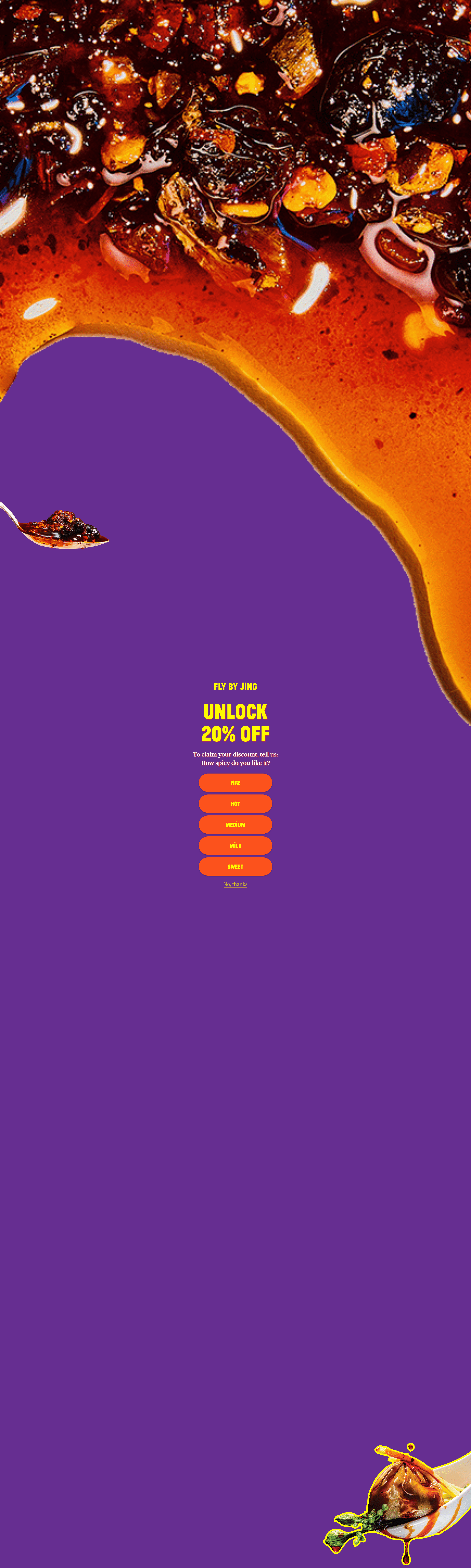 Fly By Jing landing page screenshot