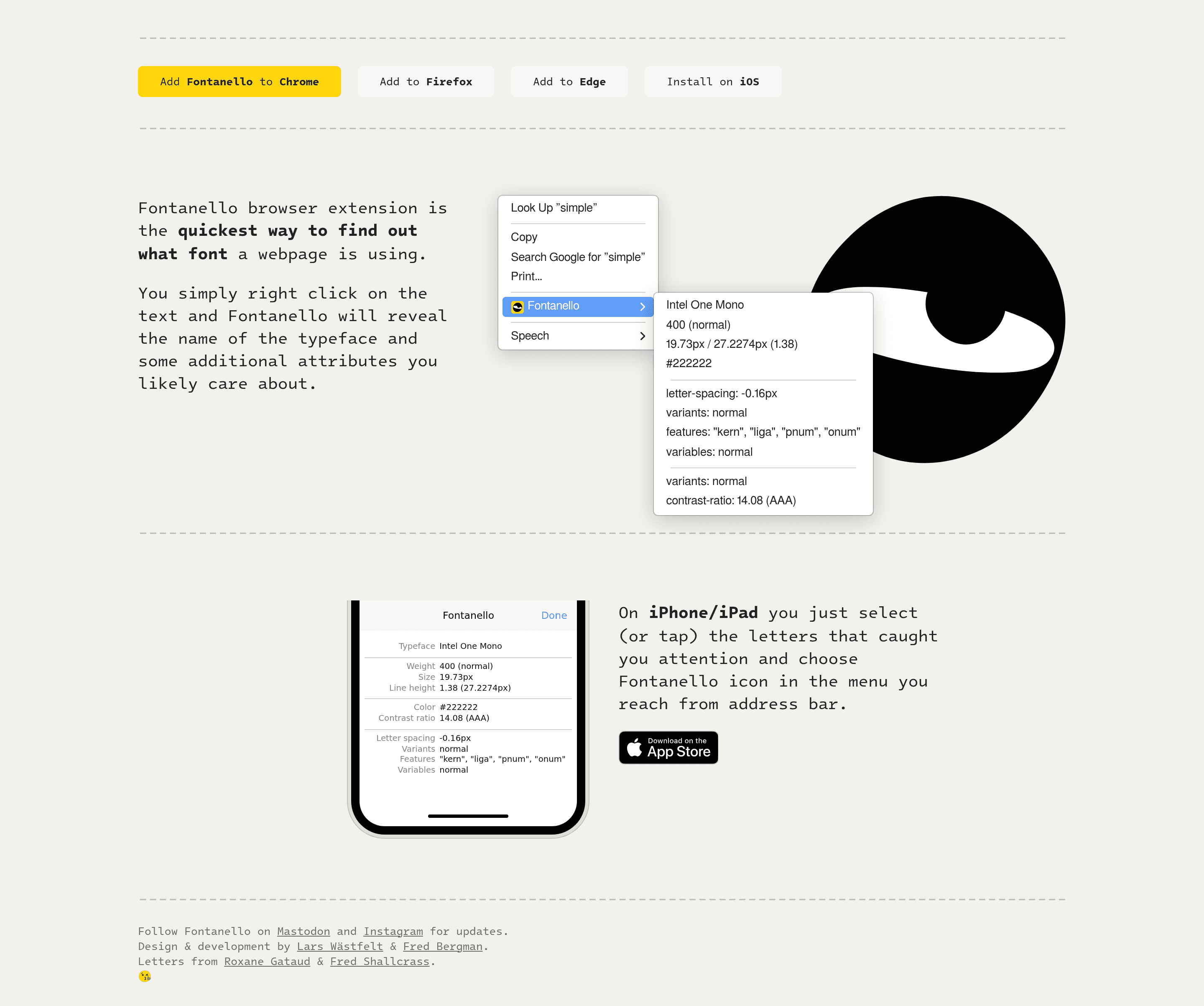Fontanello landing page screenshot