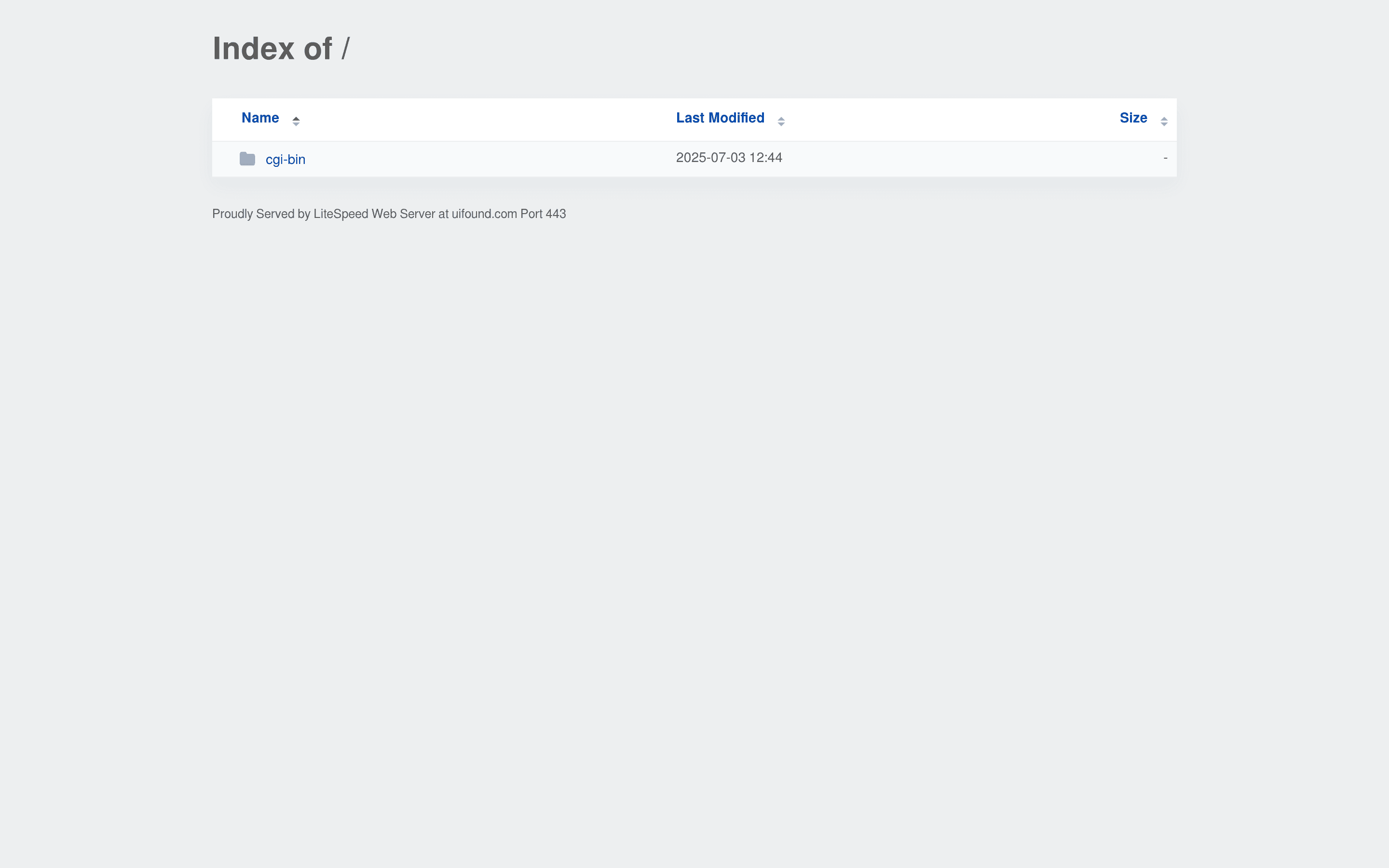 Found landing page screenshot