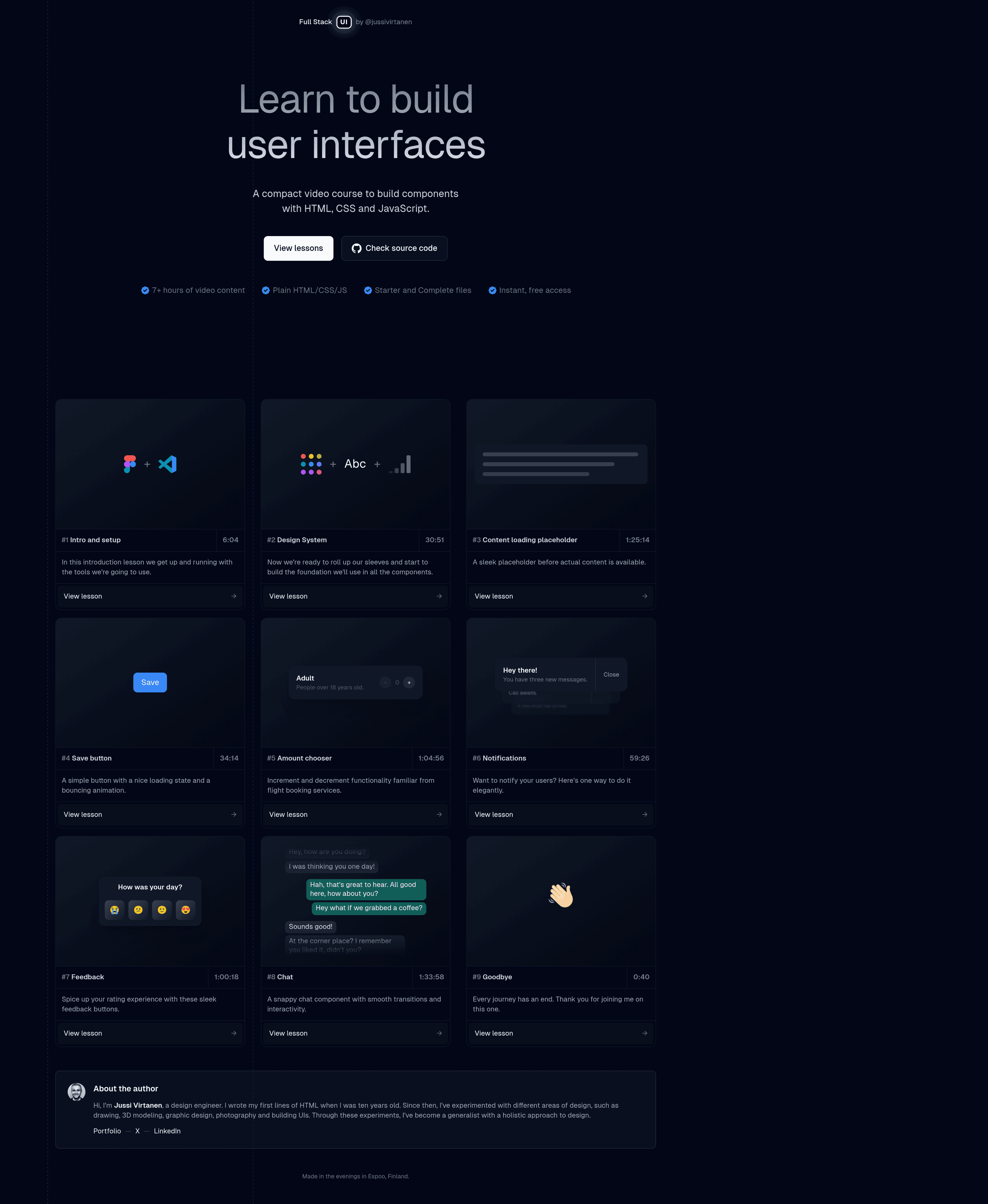 Fullstackui landing page screenshot