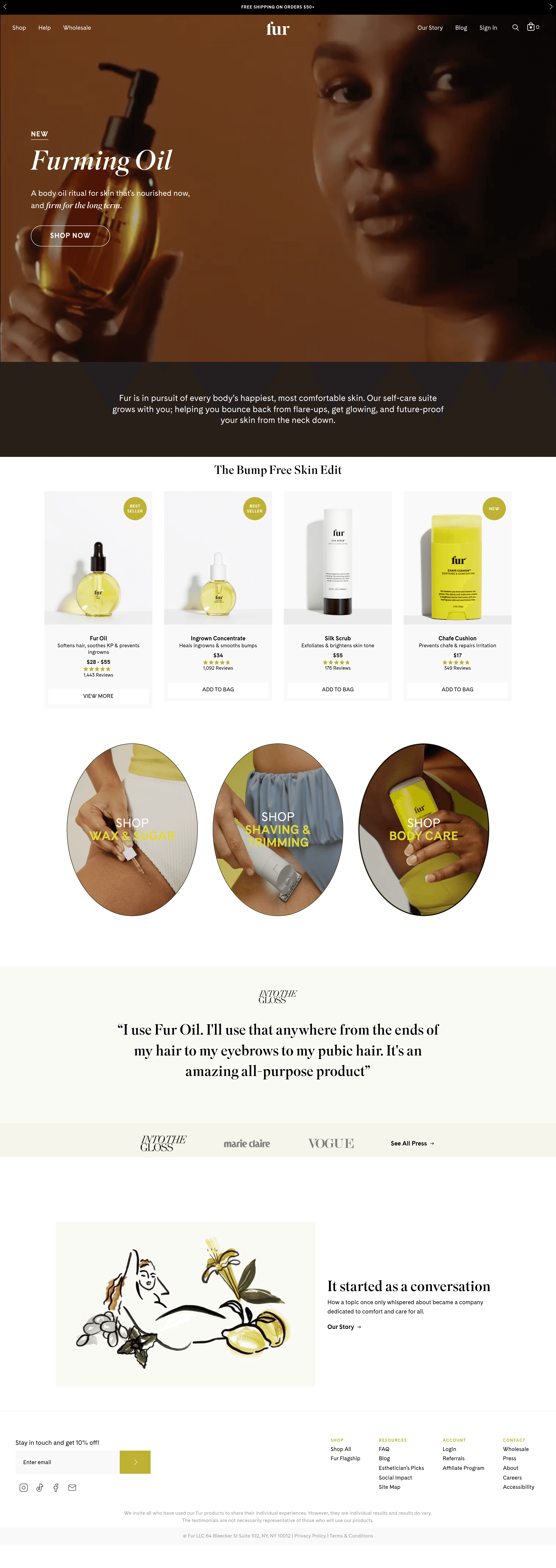 Furyou landing page screenshot