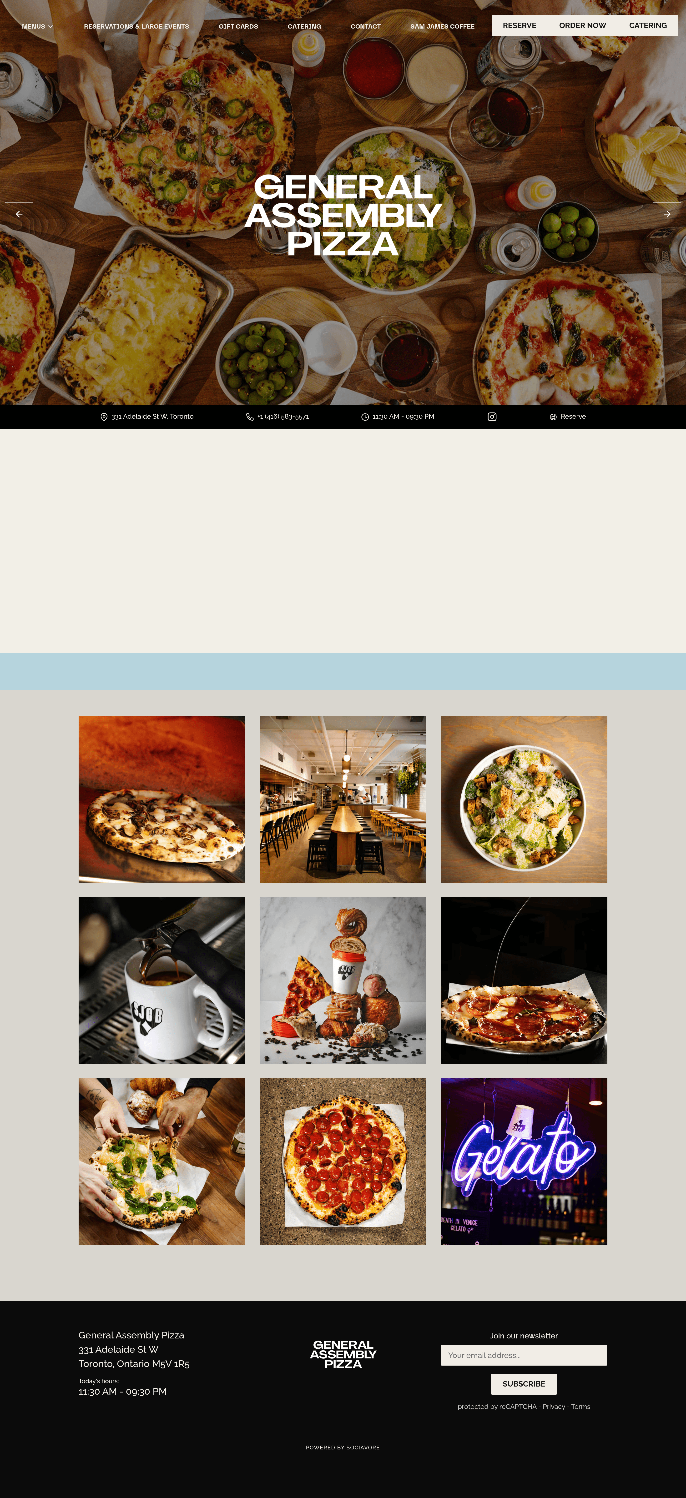 Gapizza landing page screenshot
