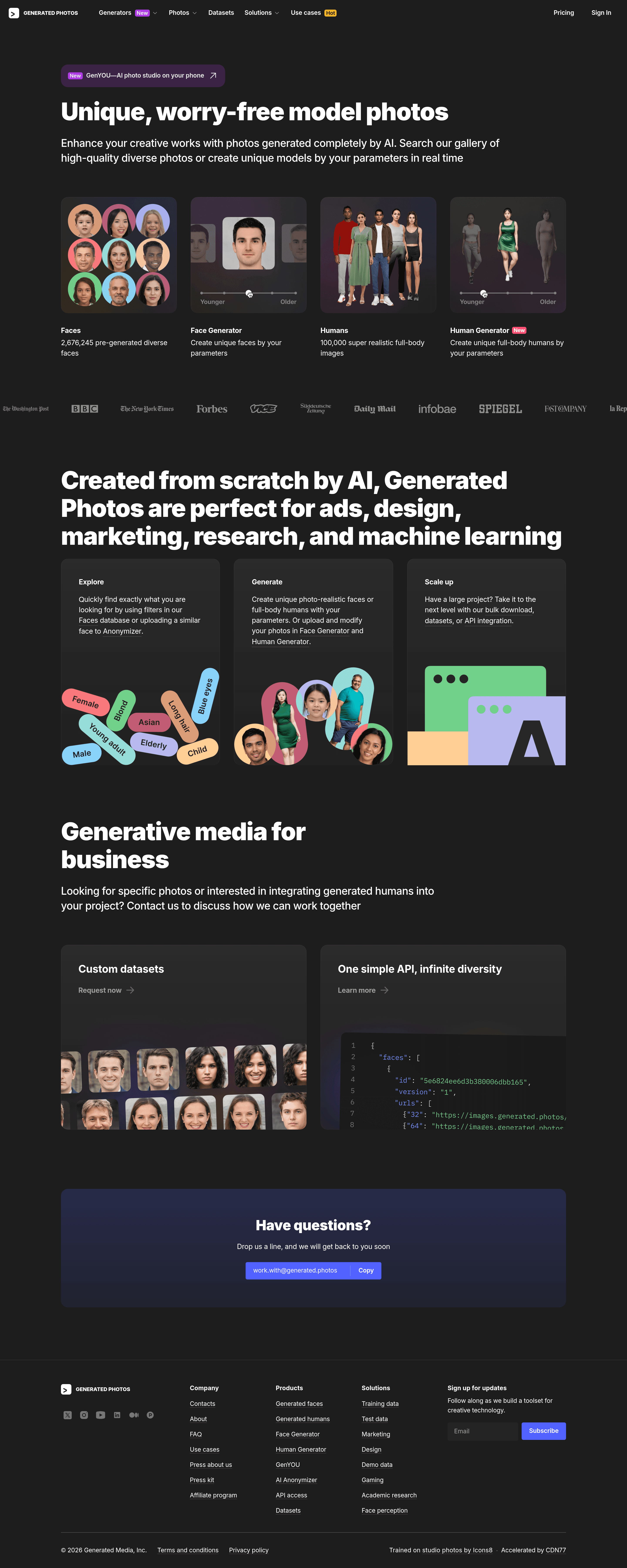 Generated landing page screenshot