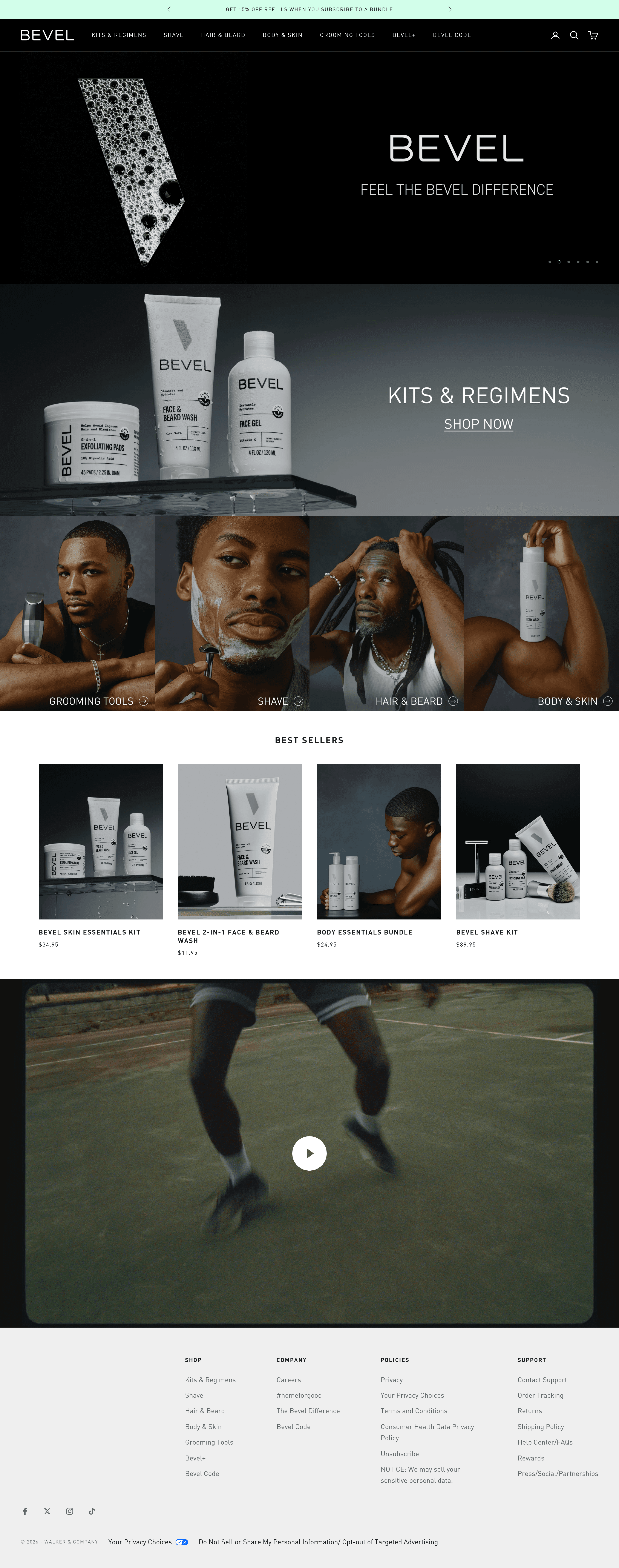 Getbevel landing page screenshot