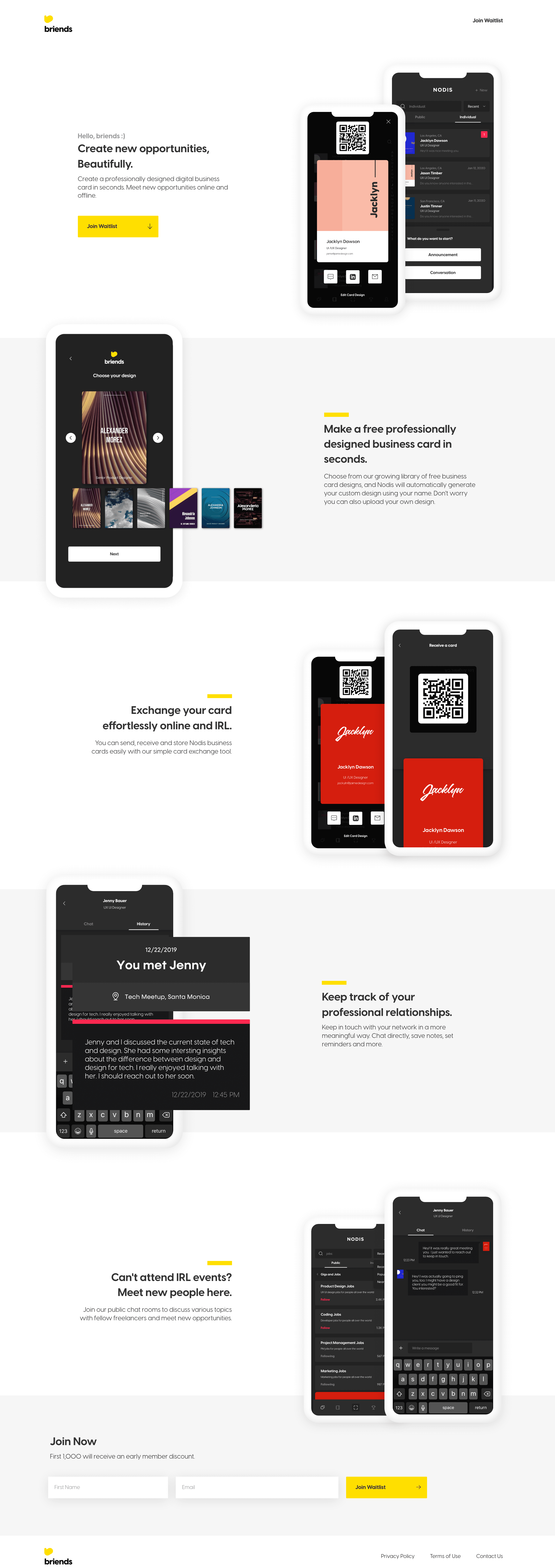 Getnodis landing page screenshot