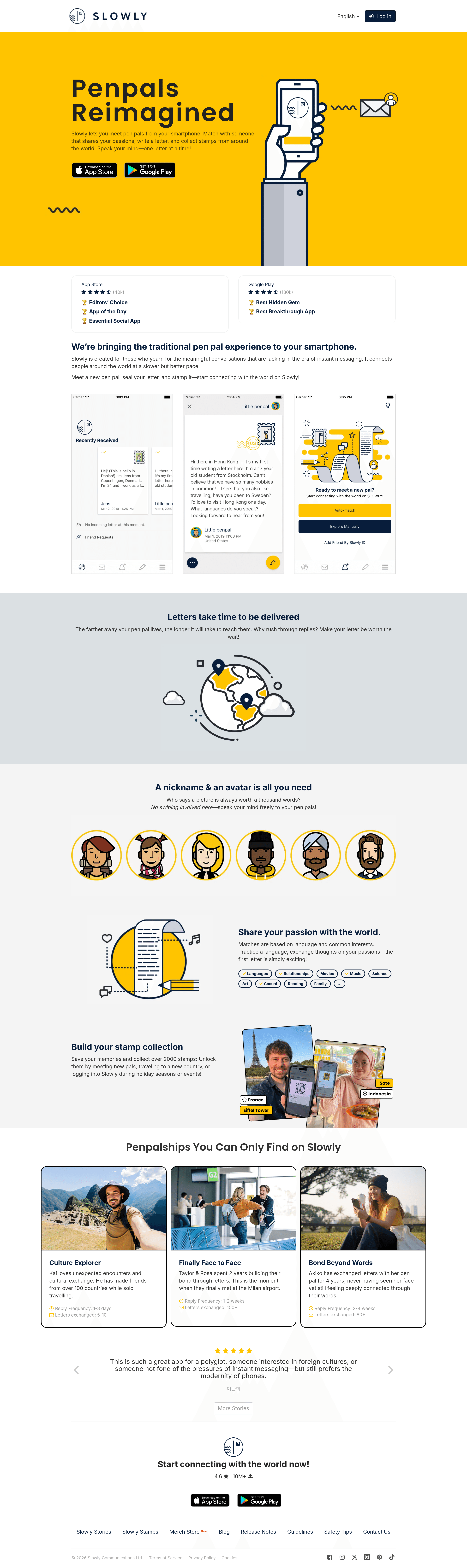 Getslowly landing page screenshot