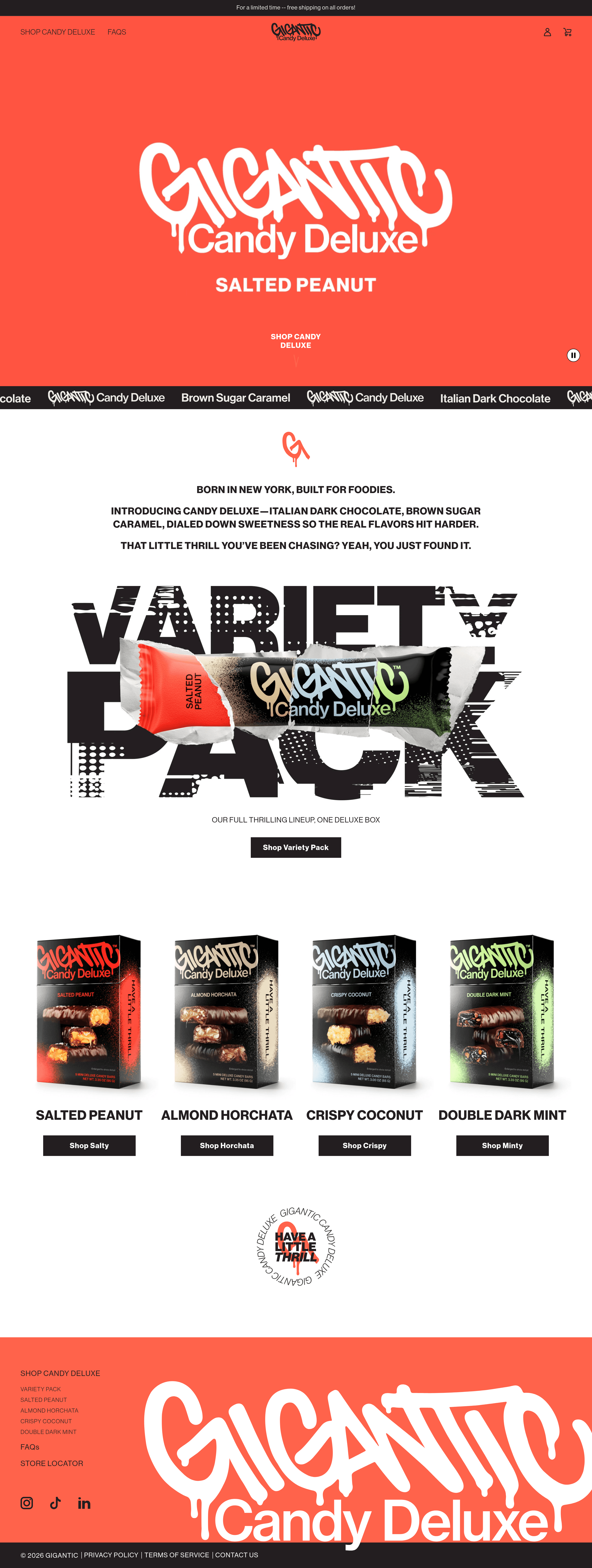 Giganticcandy landing page screenshot