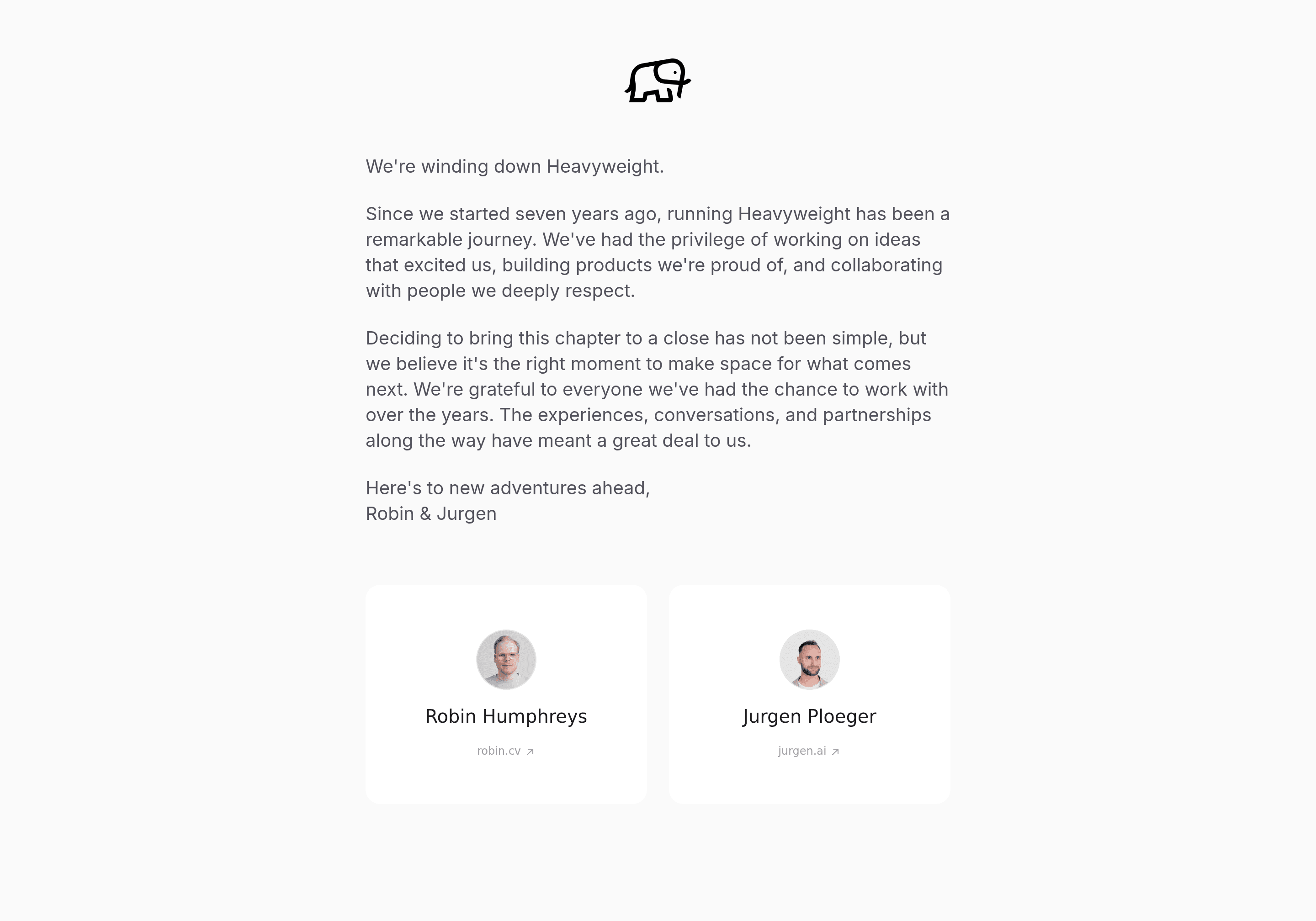 Heavyweight landing page screenshot