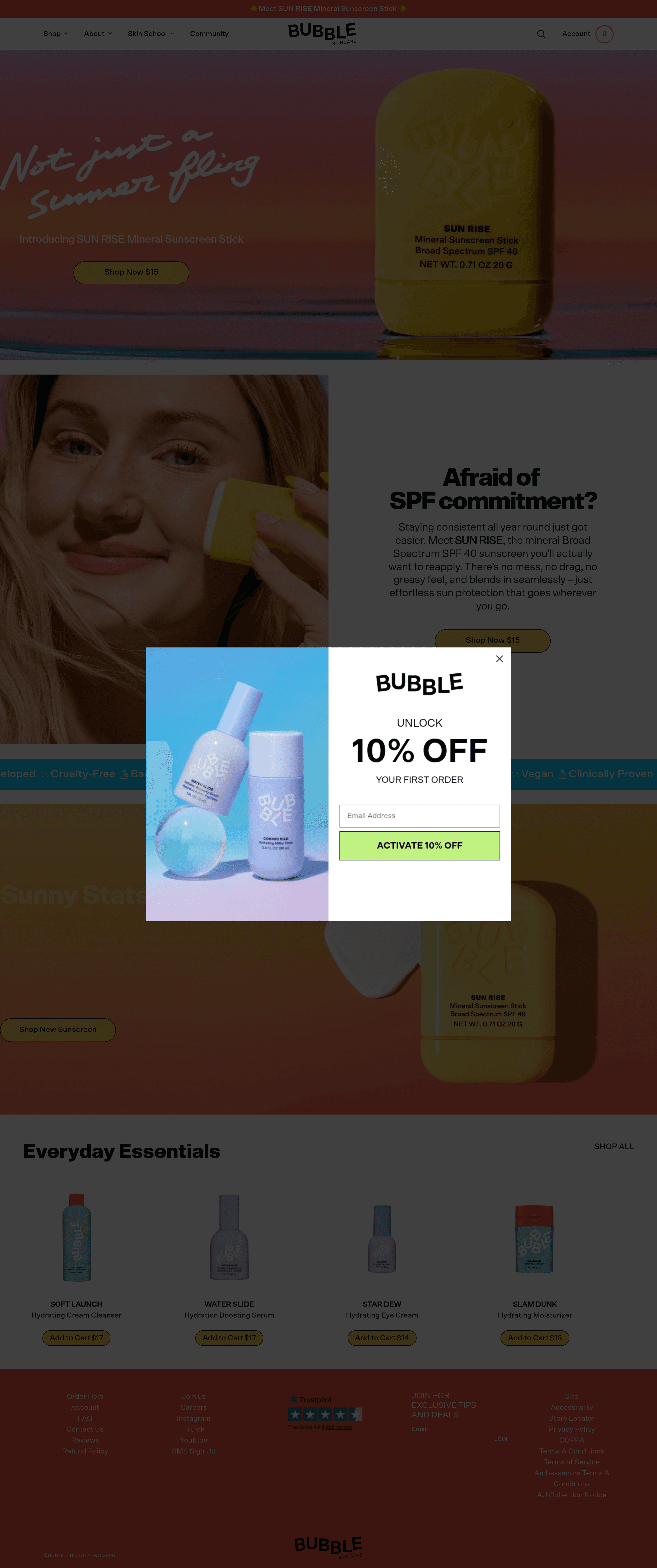 Hellobubble landing page screenshot