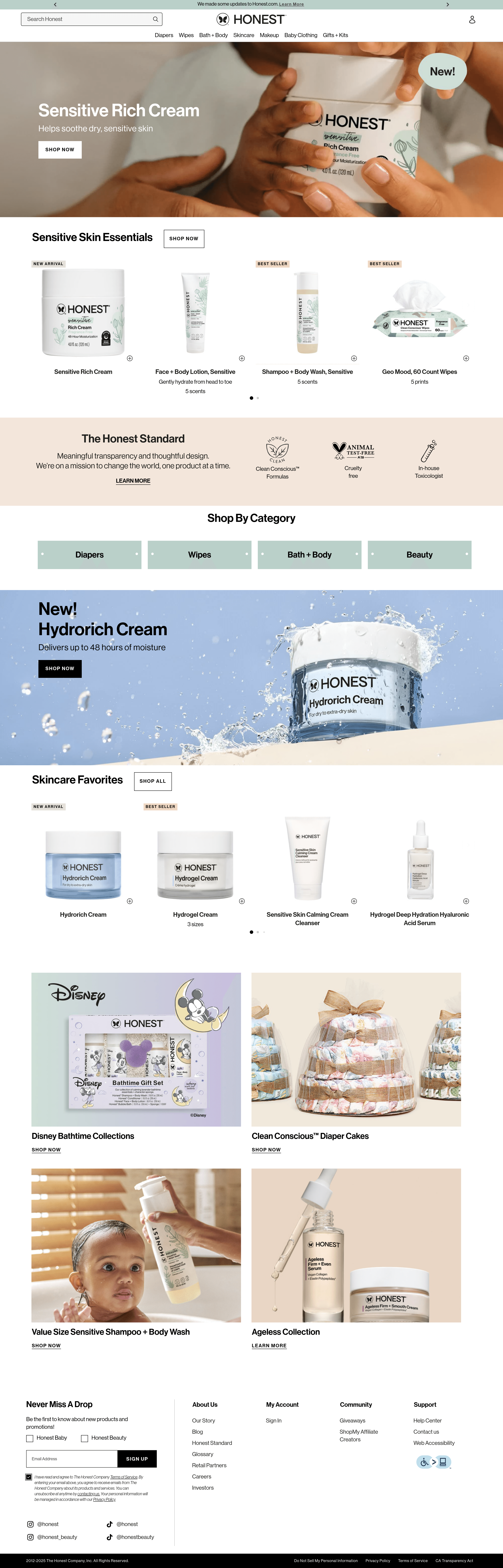 Honest landing page screenshot