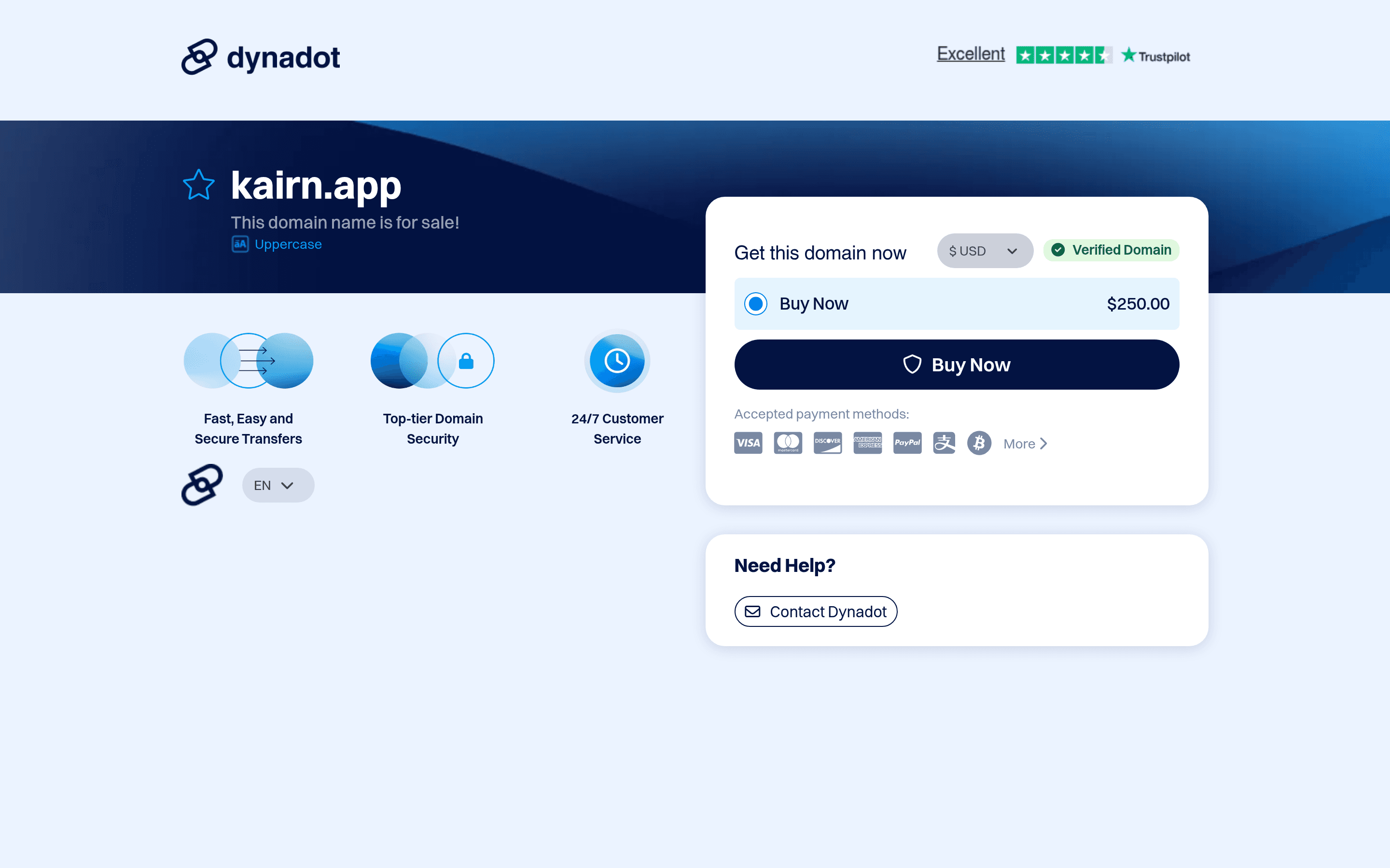 Kairn landing page screenshot