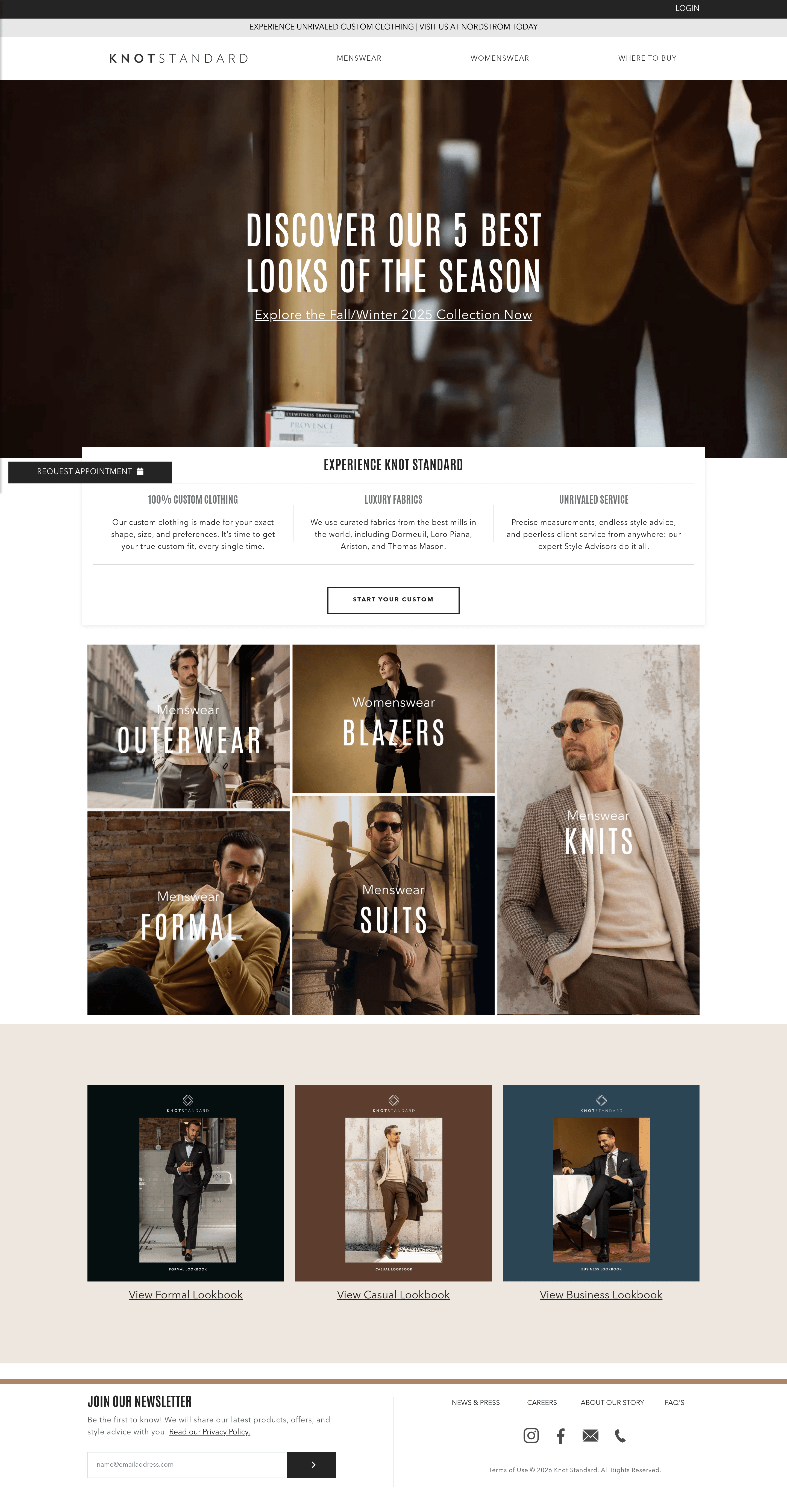 Knotstandard landing page screenshot
