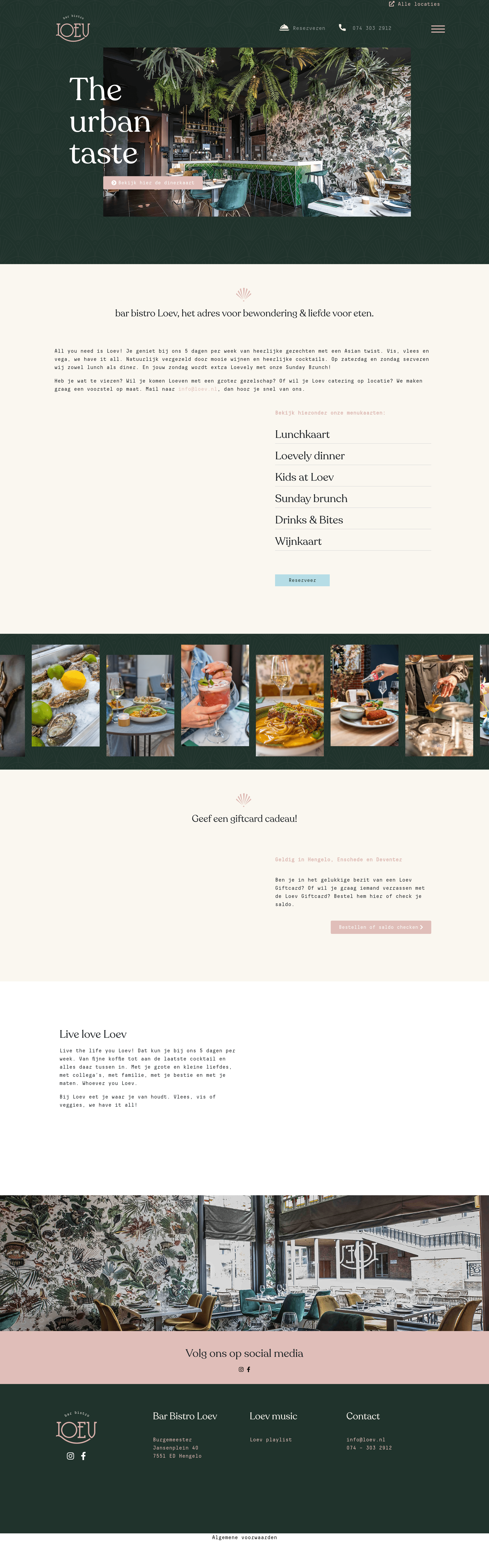 Loev: Hengelo landing page screenshot