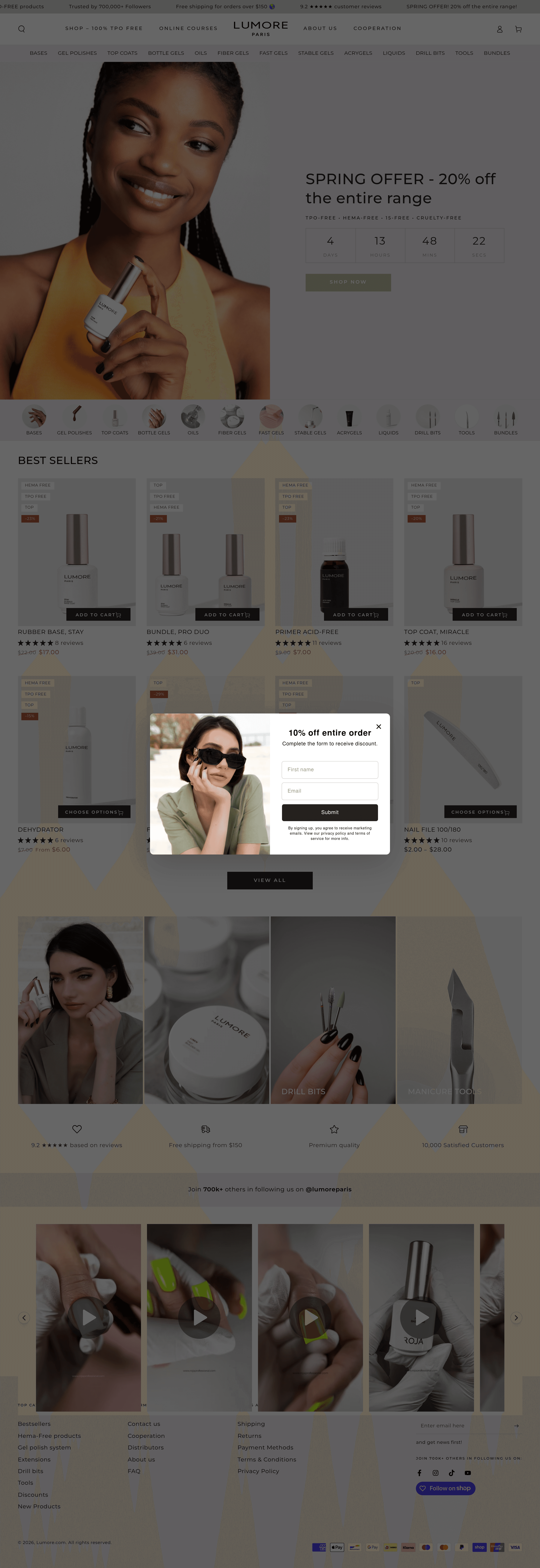 Lumore.com landing page screenshot