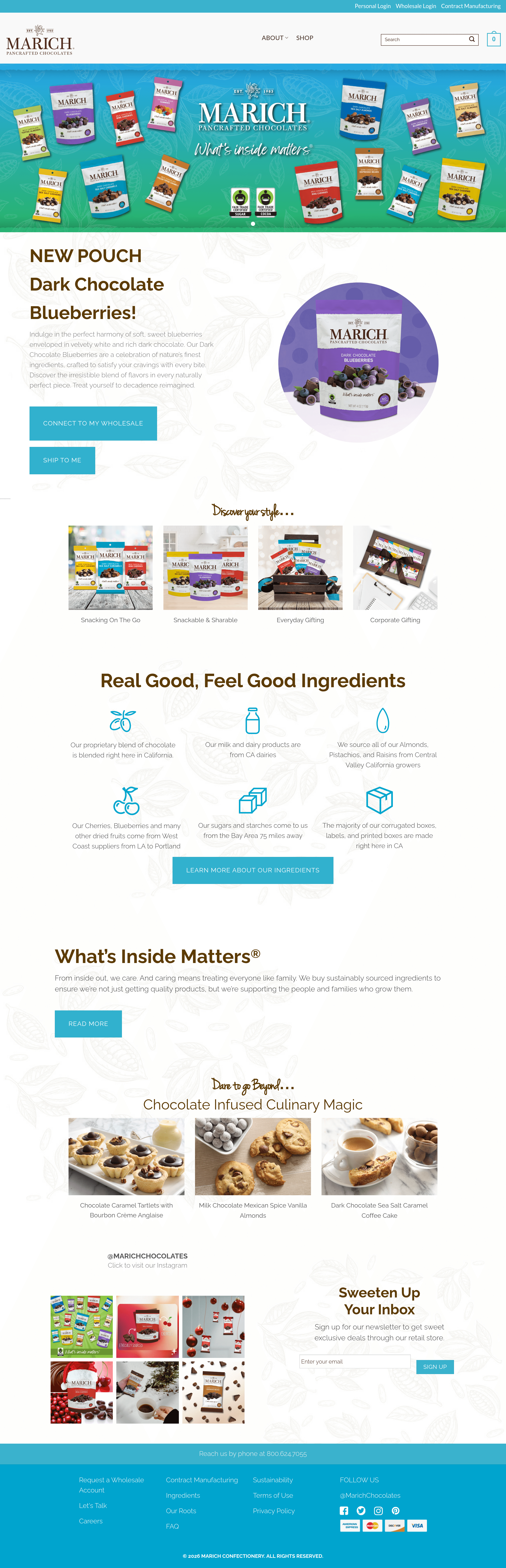 Marich landing page screenshot