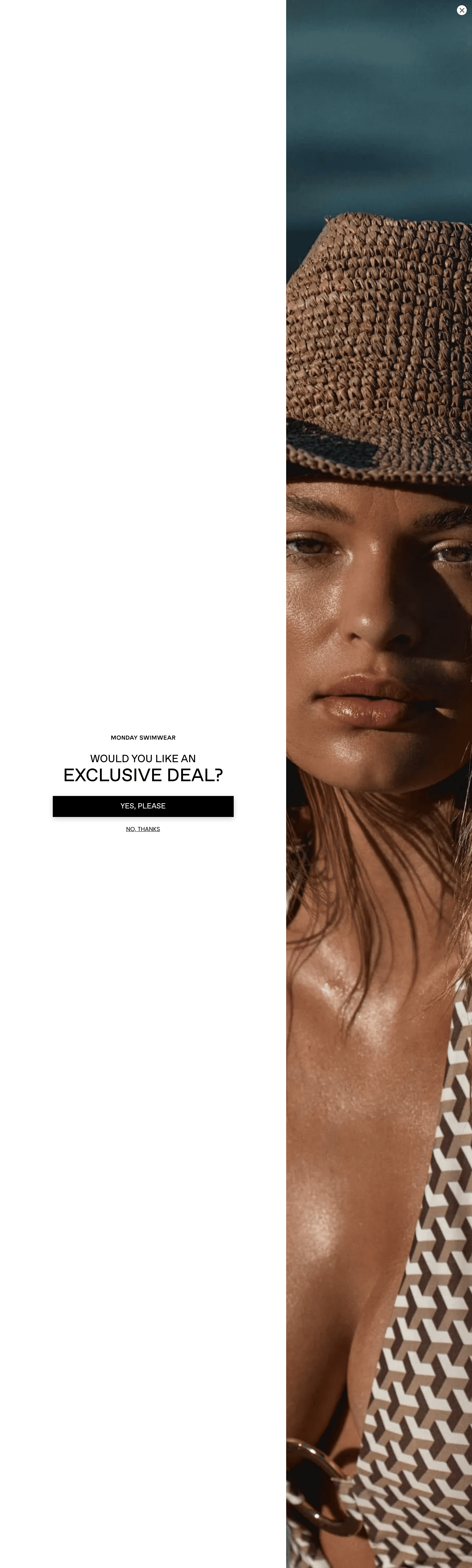 Monday Swimwear landing page screenshot