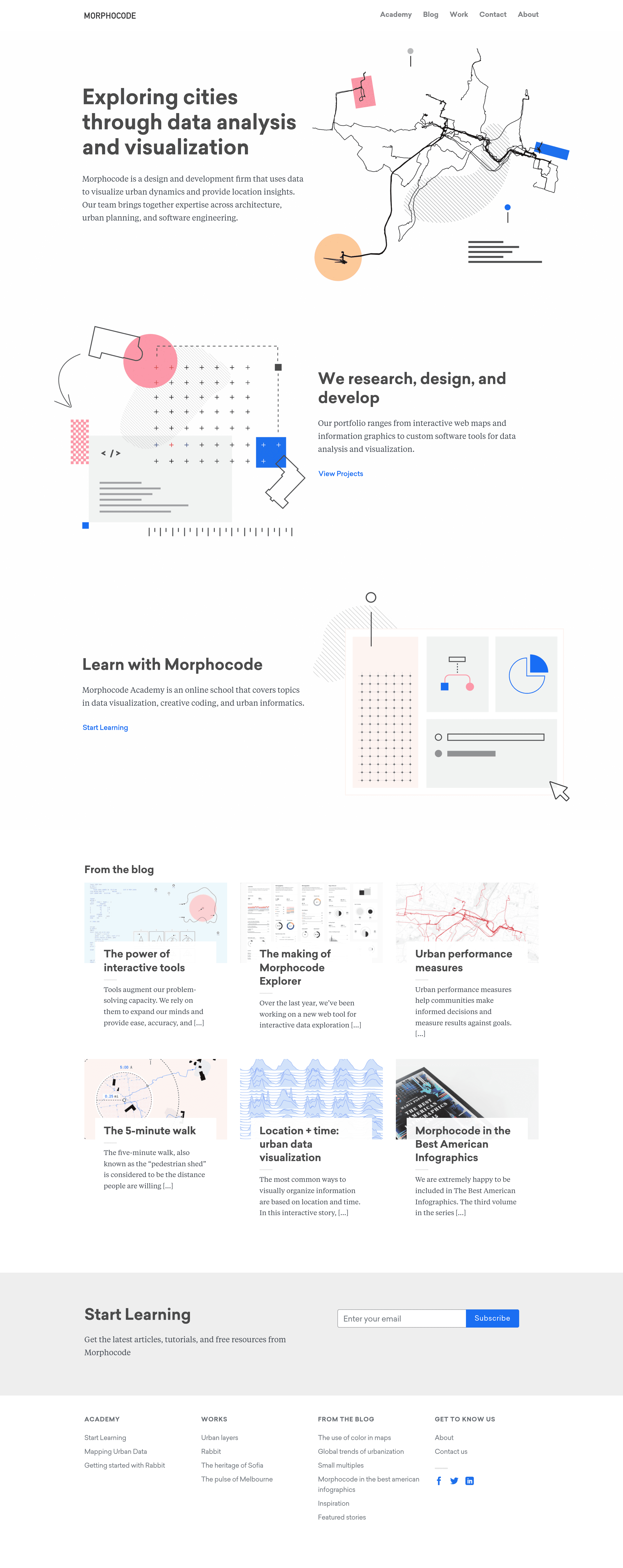 Morphocode landing page screenshot