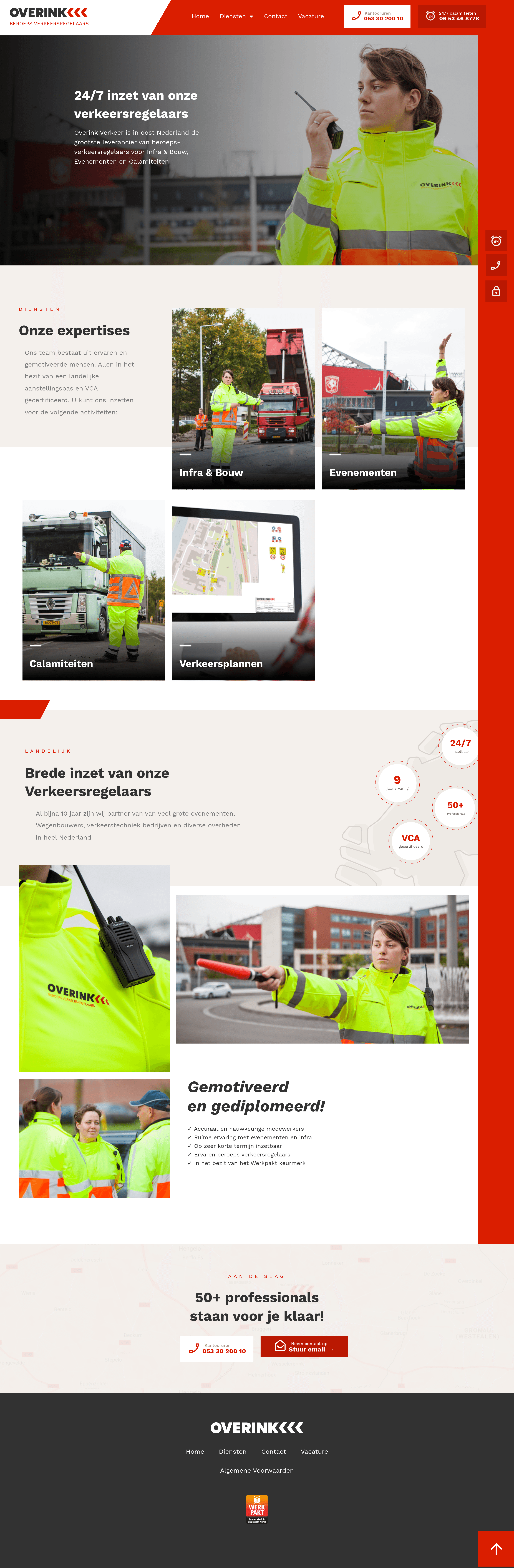 Overink Verkeer landing page screenshot