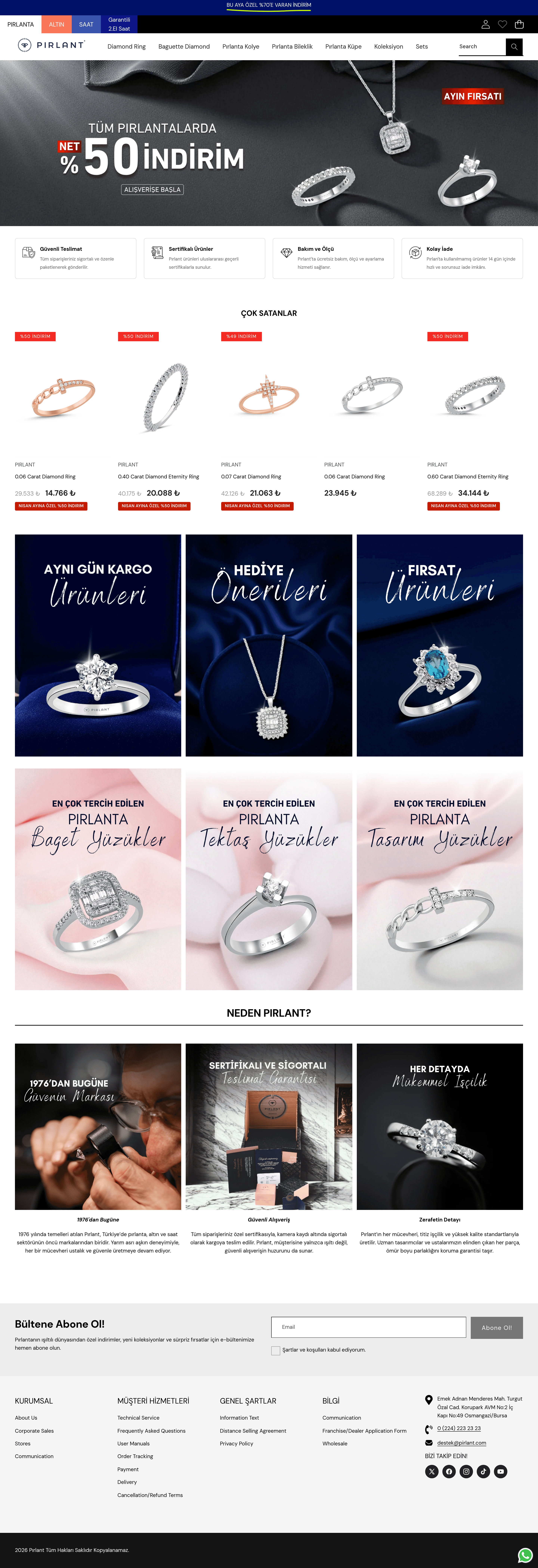 Pırlant landing page screenshot