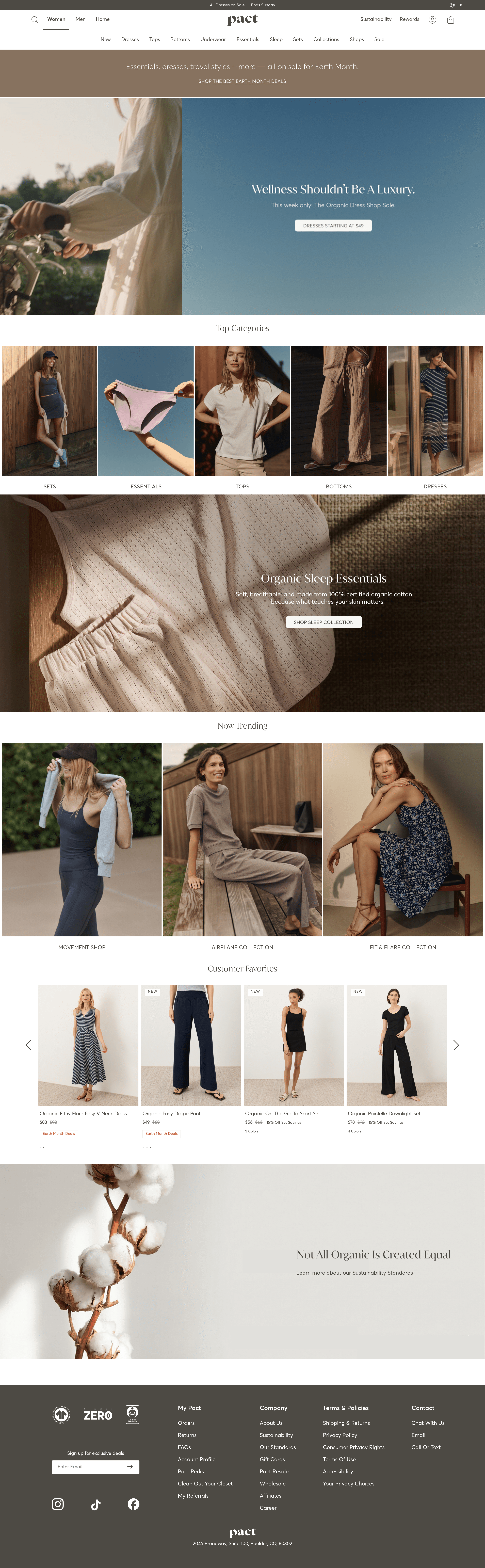 Pact landing page screenshot