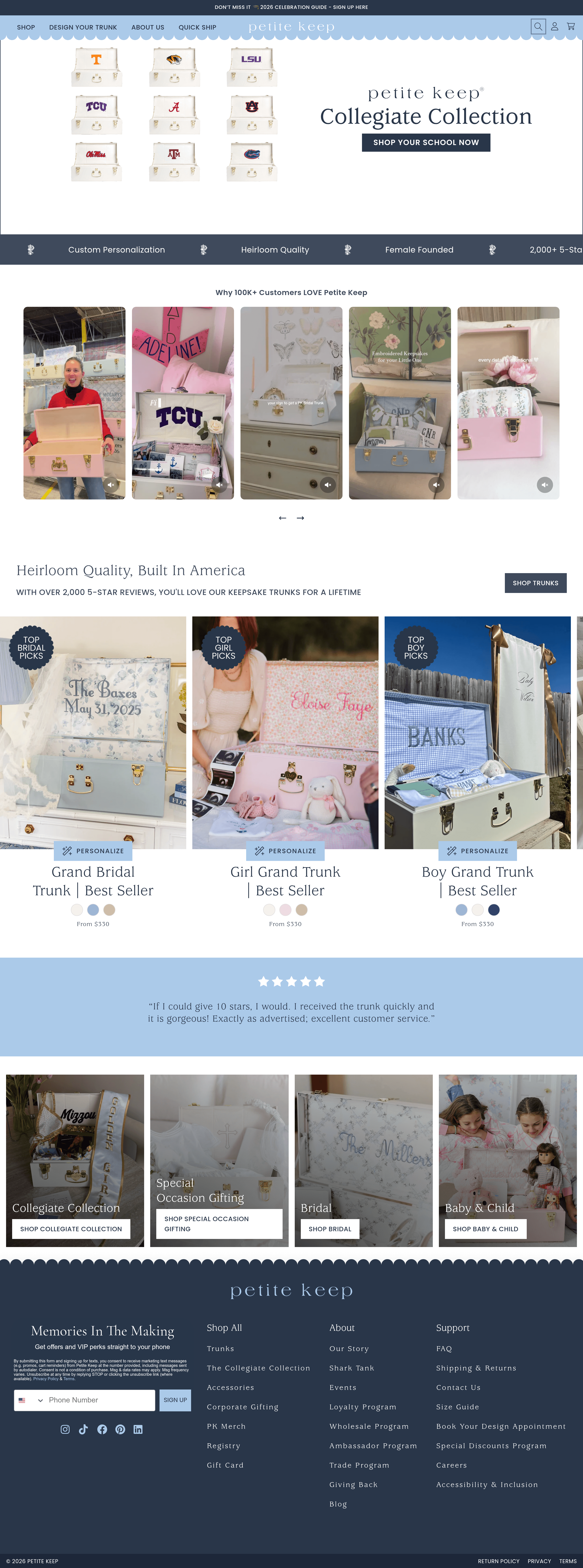 Petitekeep landing page screenshot