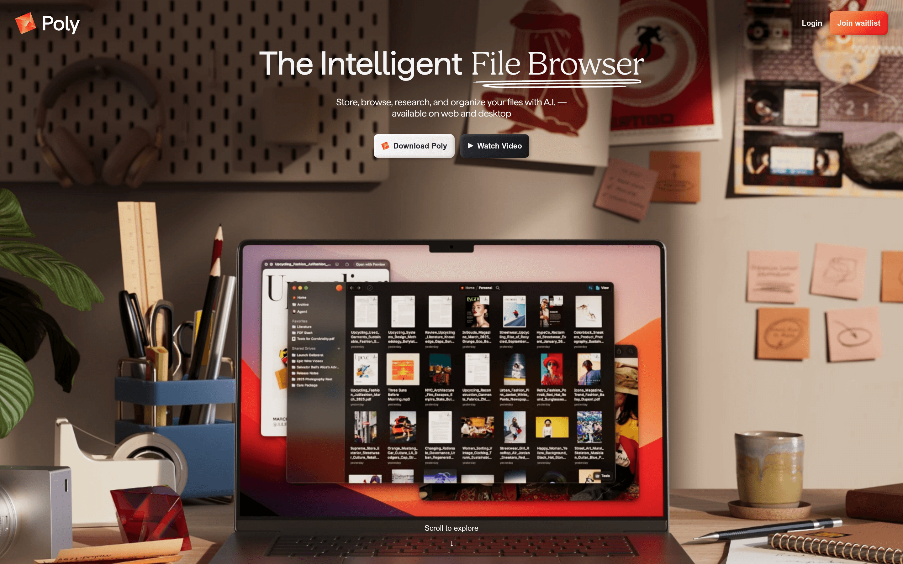 Poly landing page screenshot
