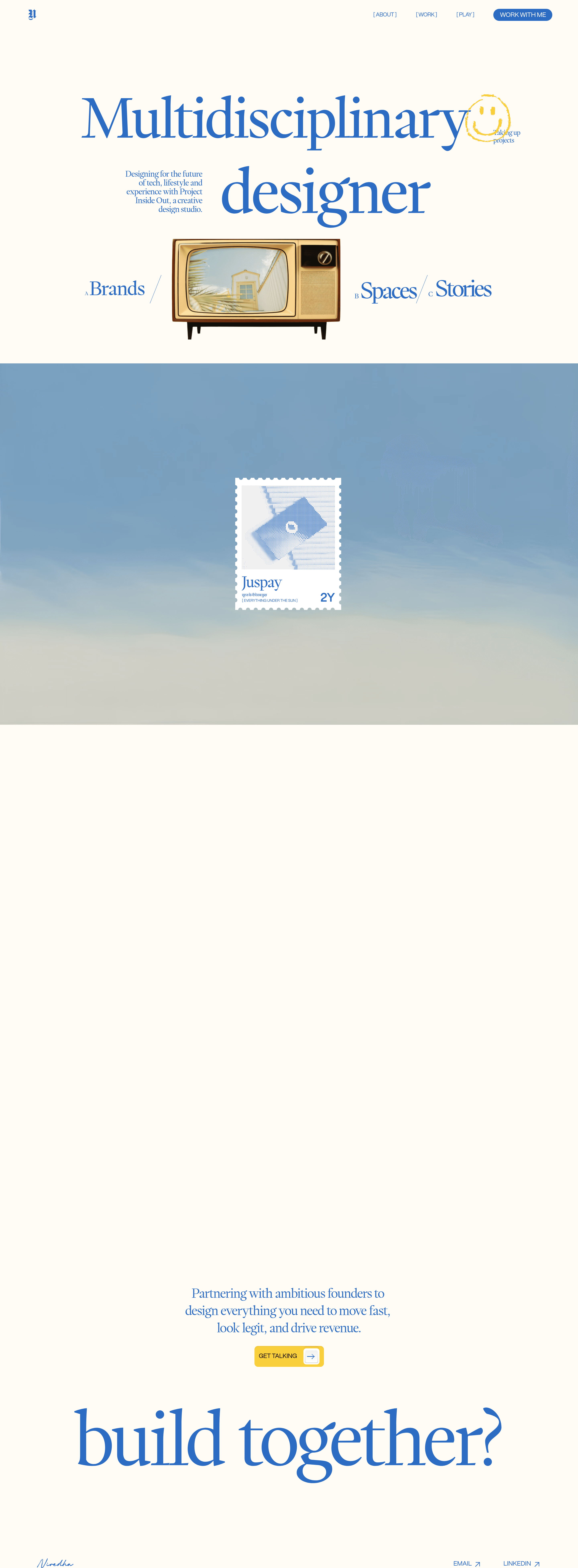 Portfolio of Work landing page screenshot