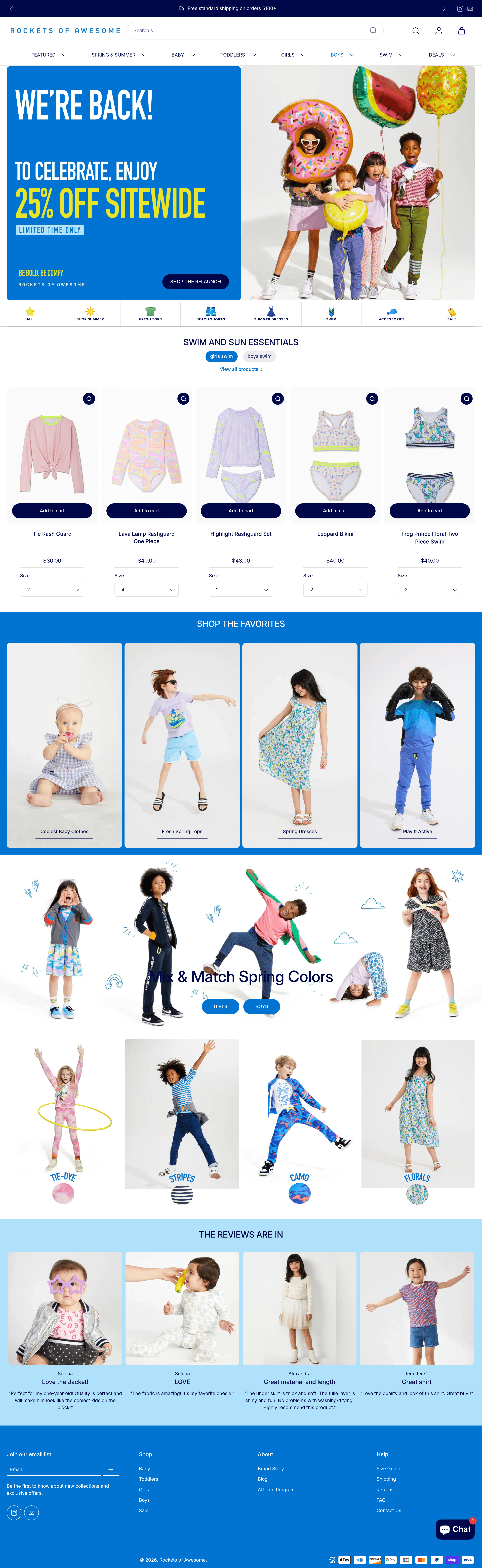 Rocketsofawesome landing page screenshot
